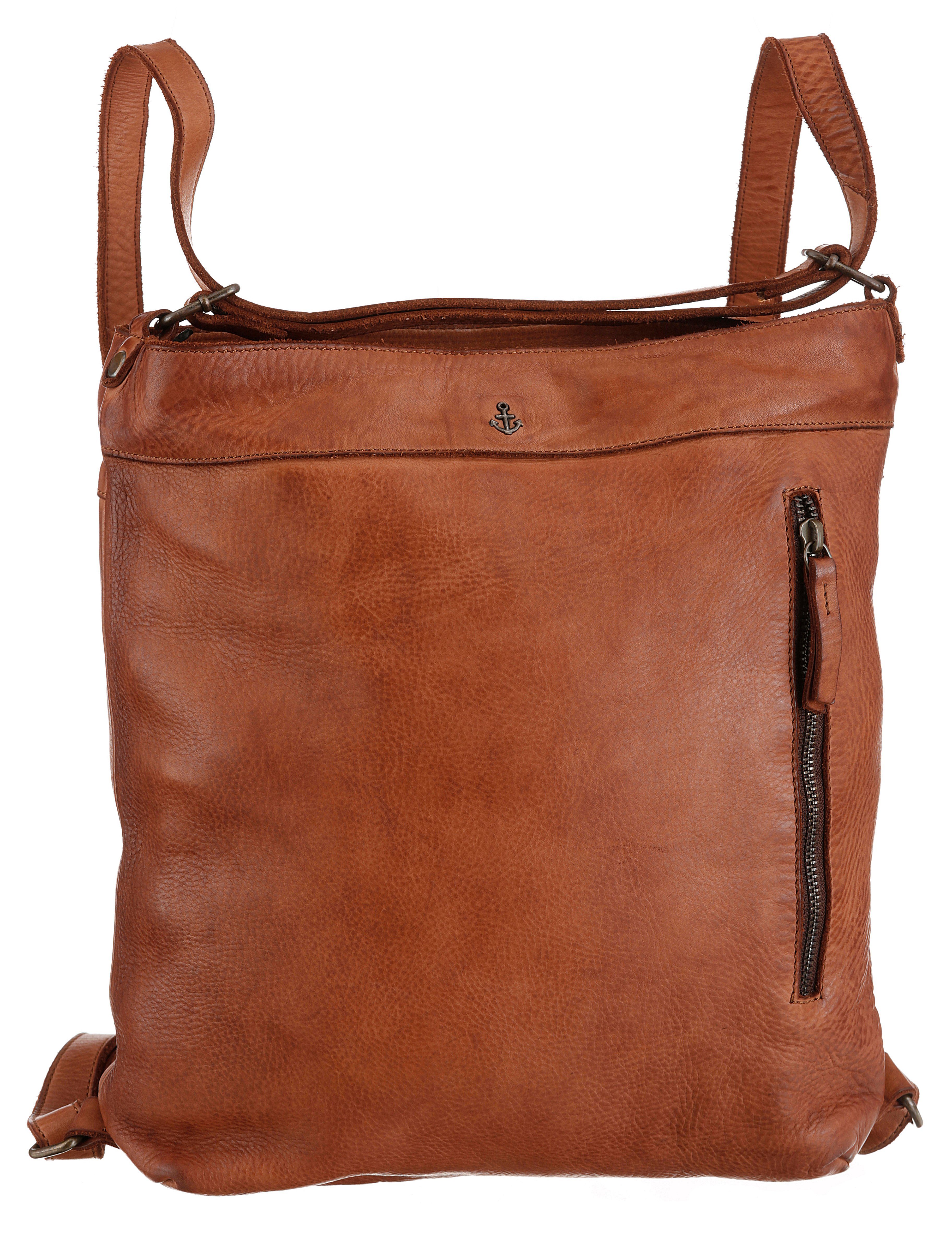 HARBOUR 2nd Cityrucksack Nora, aus Leder, auch als Tasche tragbar