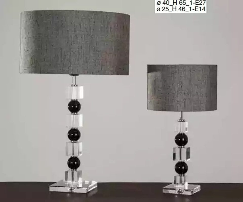 JVmoebel Tischleuchte Kristall Tischlampe Lampen Kronleuchter Art déco Stil Tischleuchten, Leuchtmittel wechselbar, Made in Europa