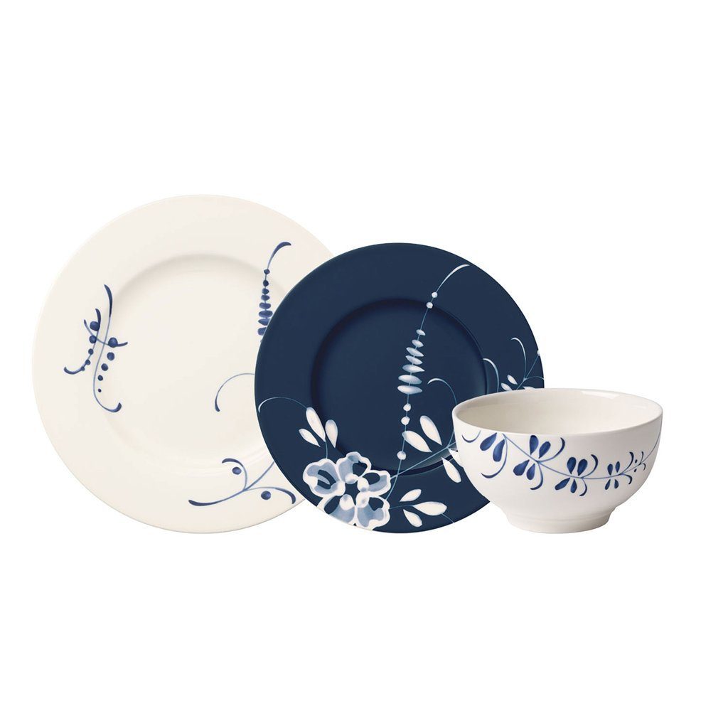 Villeroy & Boch Geschirr-Set Vieux Luxembourg Brindille Starter-Set 1 (3-tlg), 1 Personen, Porzellan