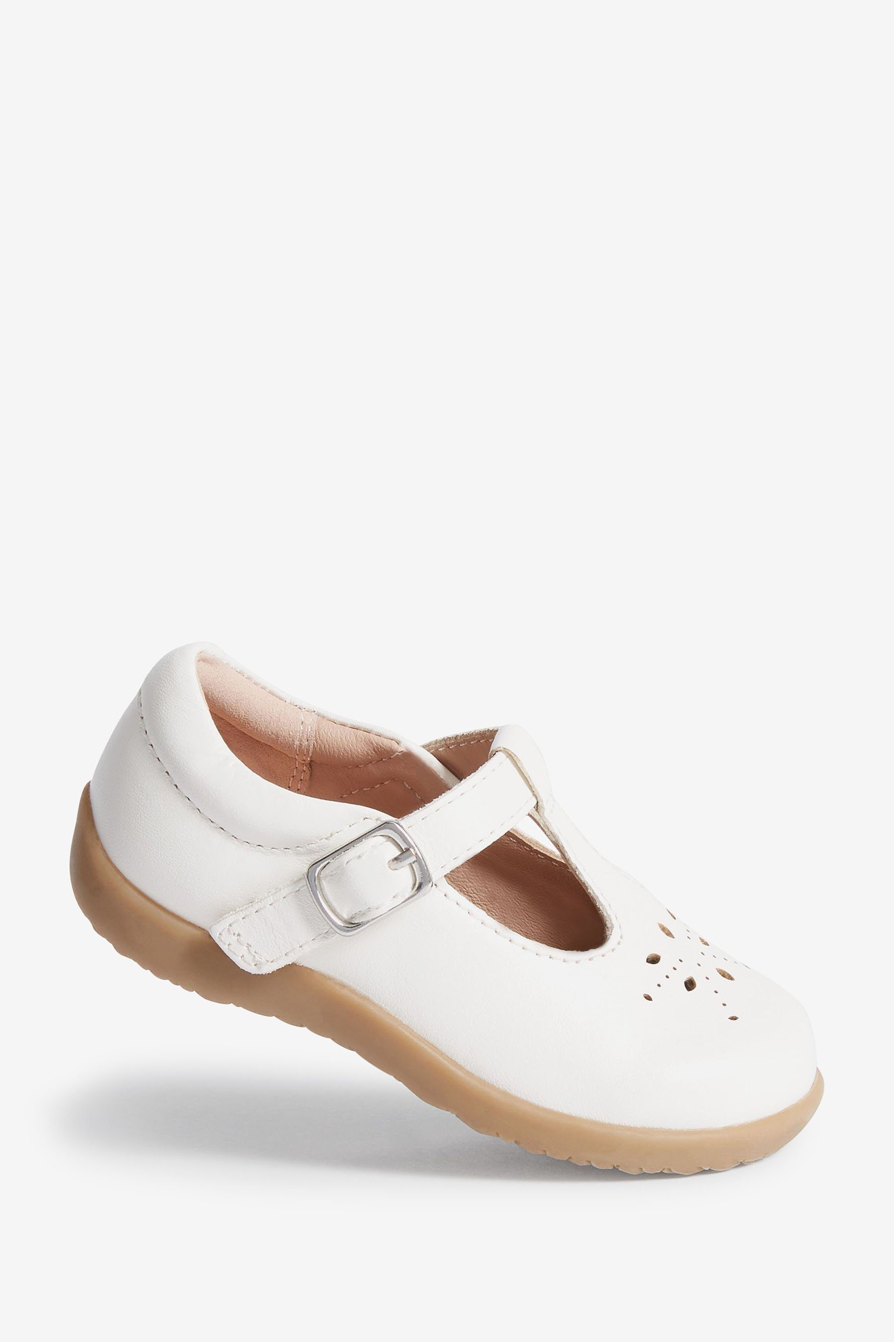Schuh T-Steg Laufanfänger Next Lauflernschuh (1-tlg) für mit Leather White