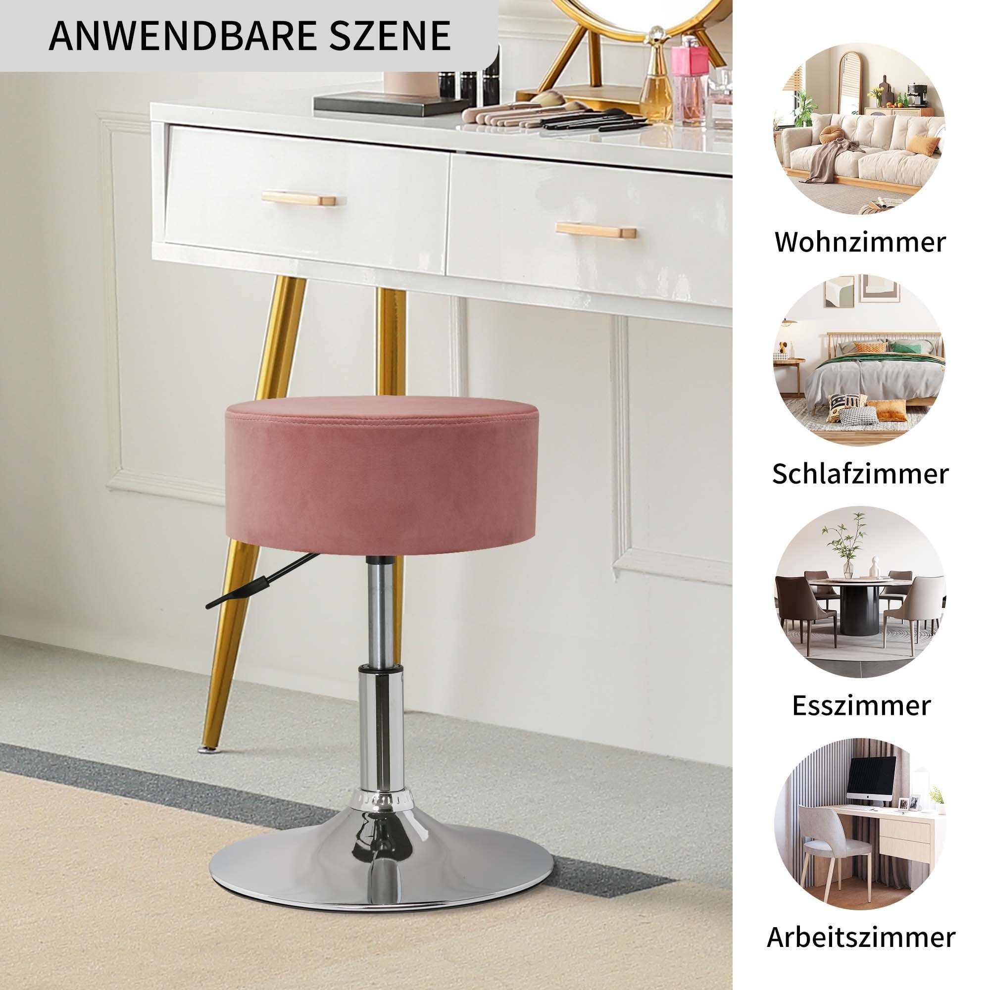 Hocker, drehhocker rund rollhocker Duhome schminkhocker sitzhocker hocker