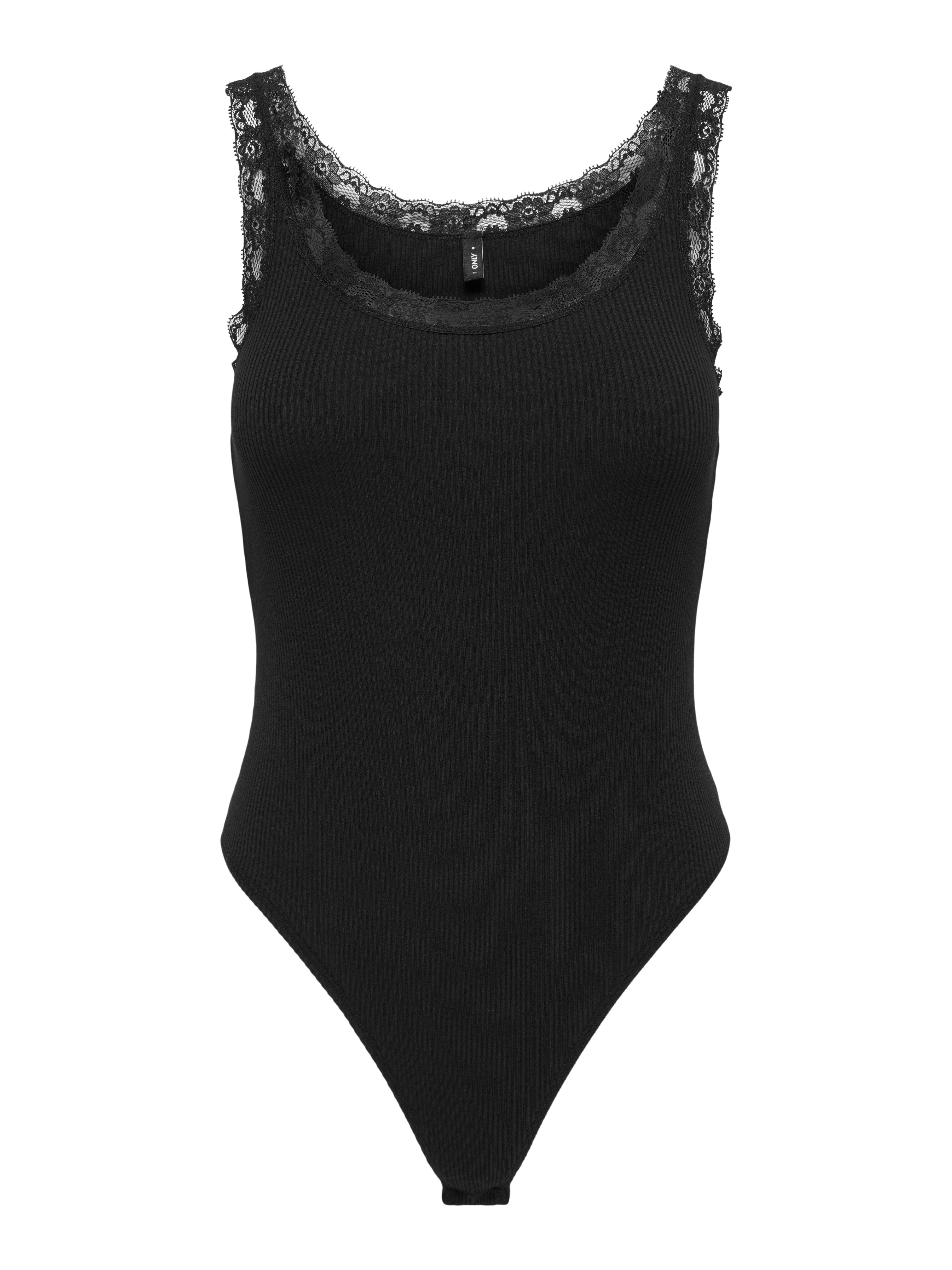 ONLY Body ONLVINI S/L LACE BODYSUIT RS JRS Baumwollmischung, Spitze