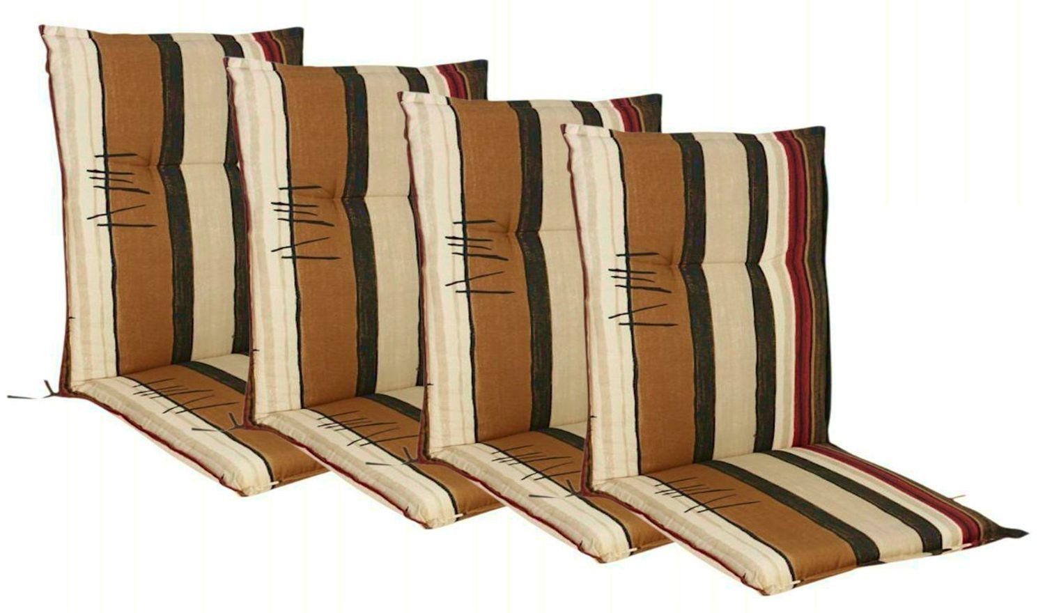BURI Sesselauflage 4x Niederlehner Polsterauflage 105x50 günstig online kaufen