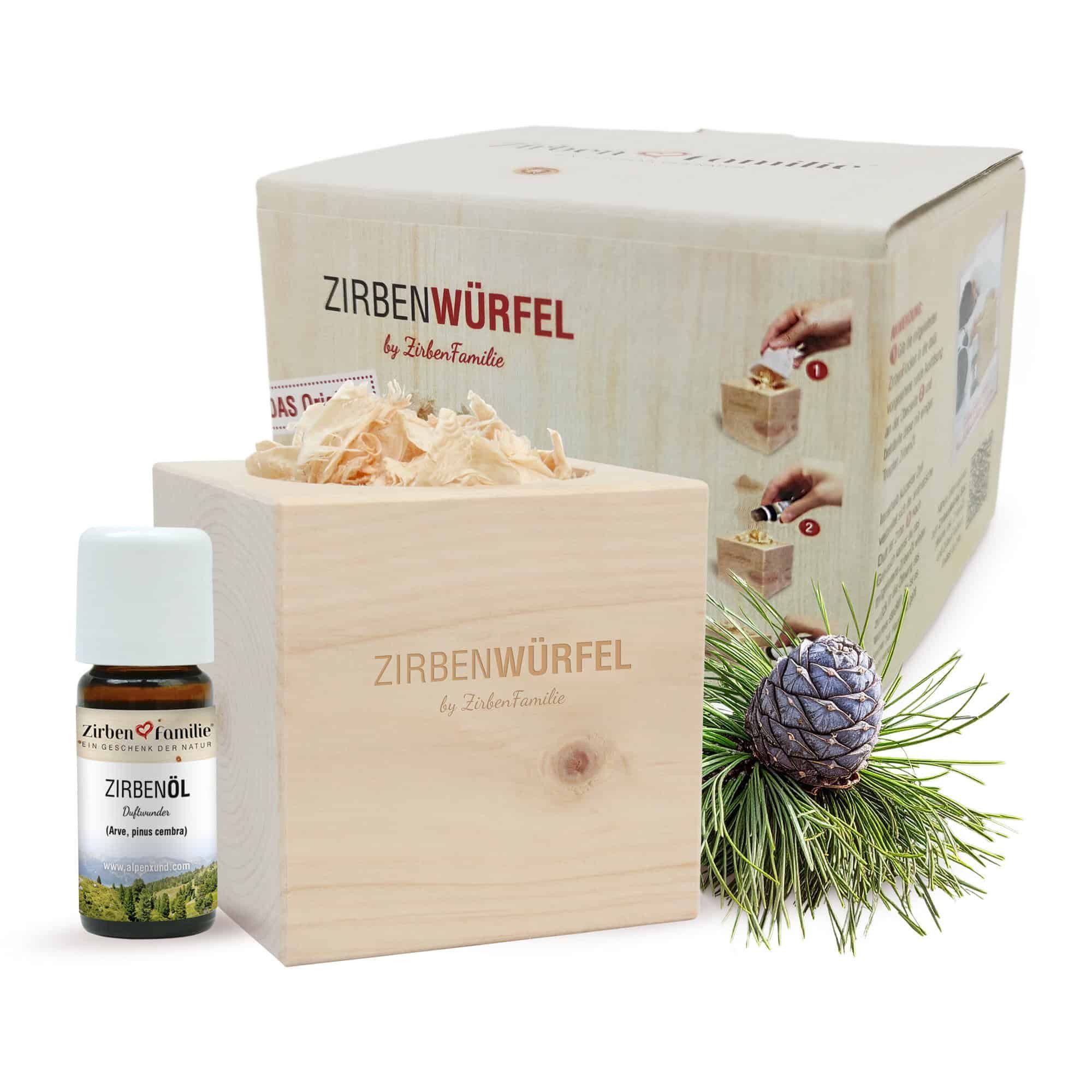 Zirbenfamilie Duftlampe Zirbenwürfel (Zirbenwürfel Set)