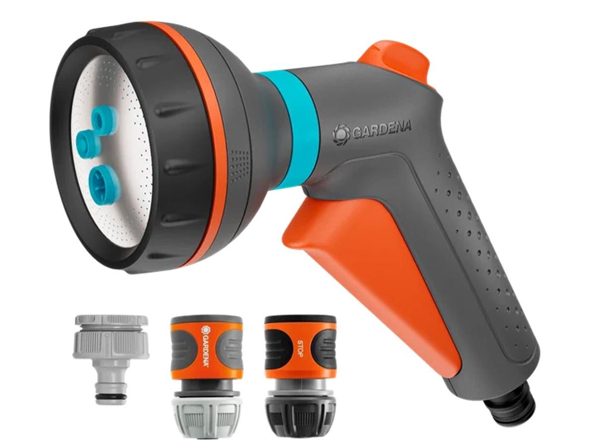 GARDENA Multifunktionsbrause Starter Set, vier verschiedene Sprühbilder, UV-beständig