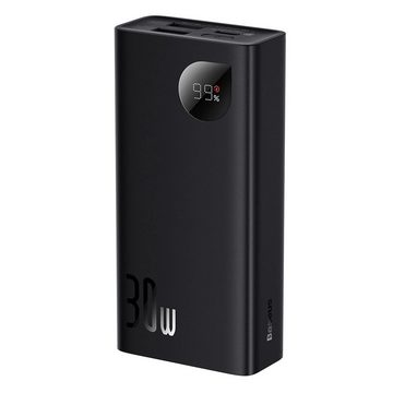 Powerbank 10000mAh, 2xUSB, USB-C, 30W (schwarz) Powerbank