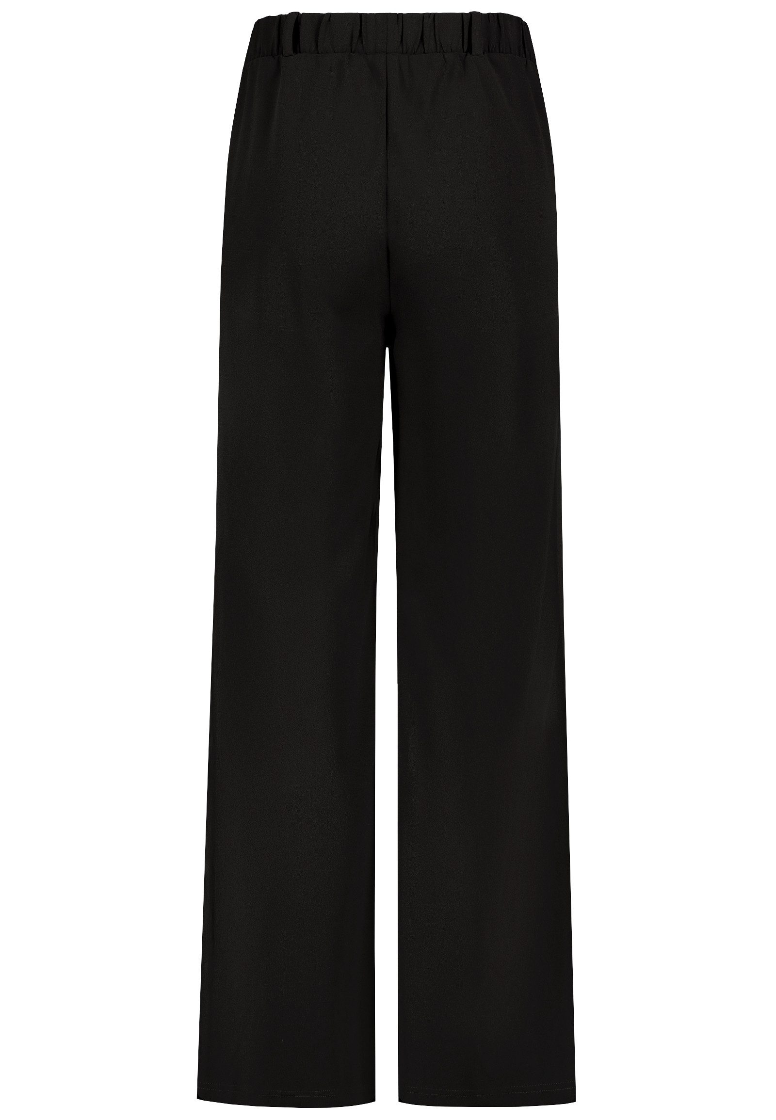 SUBLEVEL Stoffhose Damen Wide Leg Bundfaltenhose weites Bein, elastischer Bund, Scuba Crepe Jersey