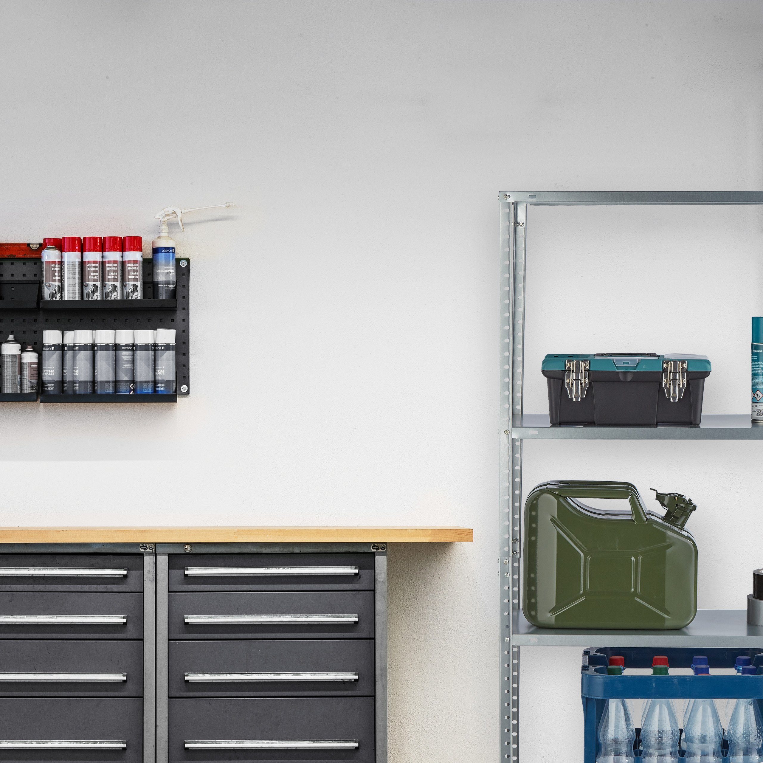 relaxdays Schwerlastregal 2 x verzinktes Metallregal mit 4 Böden