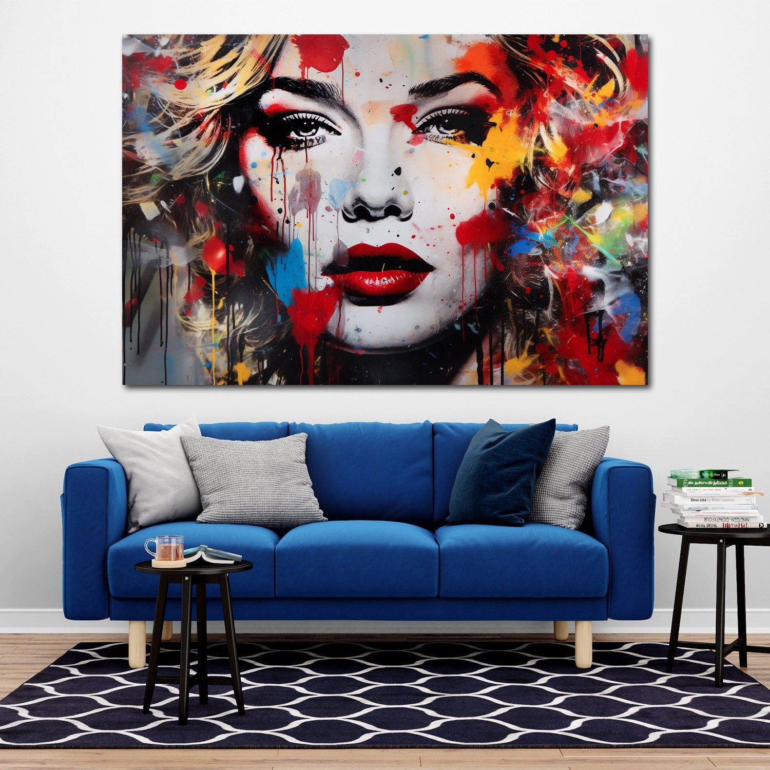 Artedinoi Leinwandbild Marilyn Pop Art Wandbild Leinwandbild Kunstdruck XL Deko, Marilyn Monroe, Porträt