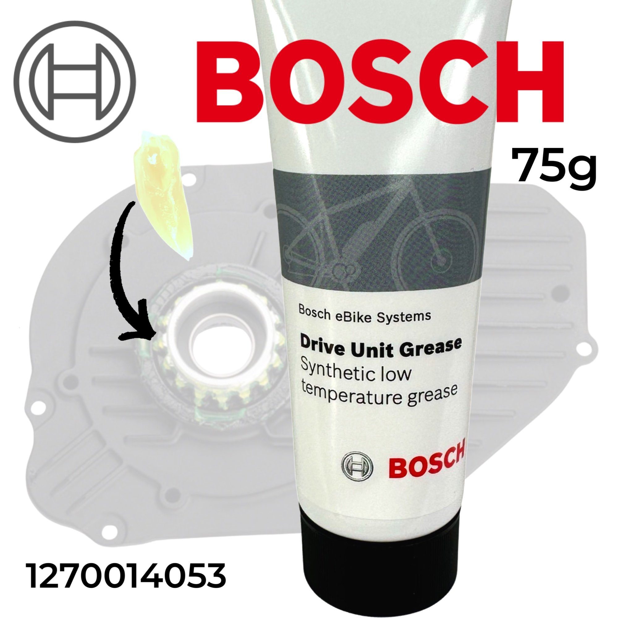 BOSCH Fahrradkurbel Bosch Ebike Motor Service Wartungs Drive Unit schmier Fett 75g