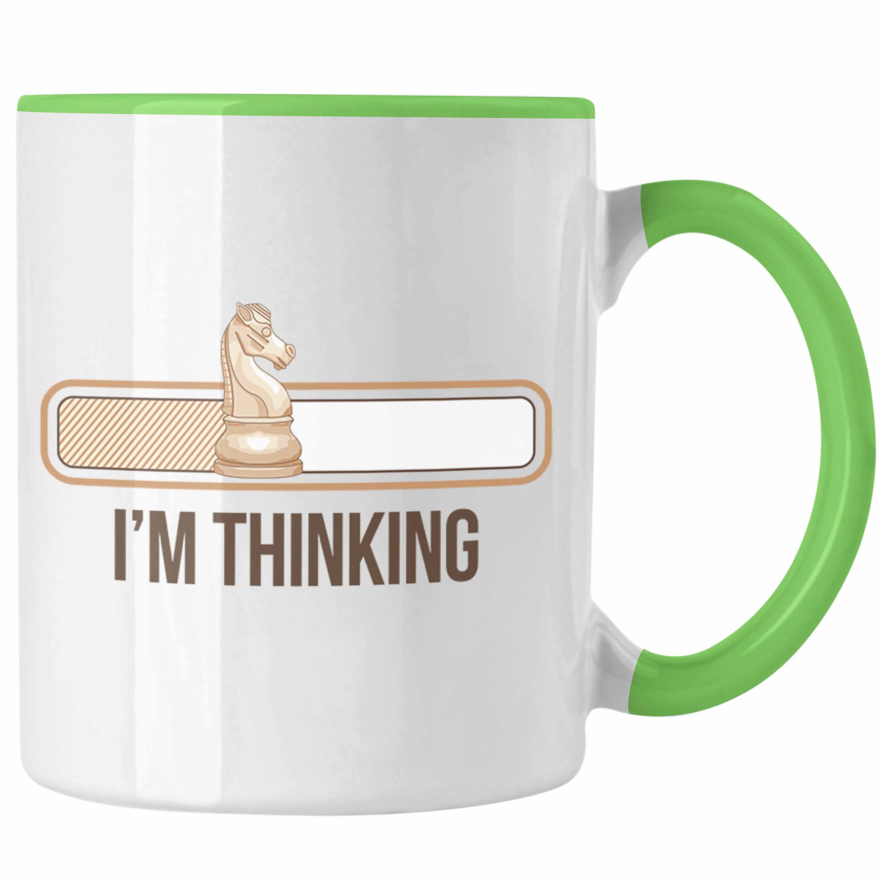 Tasse Schach Tasse Trendation für Trendation Schach-Spieler Thinking Grafik Grün Geschenk Spruch Lustiger I'm - Profis