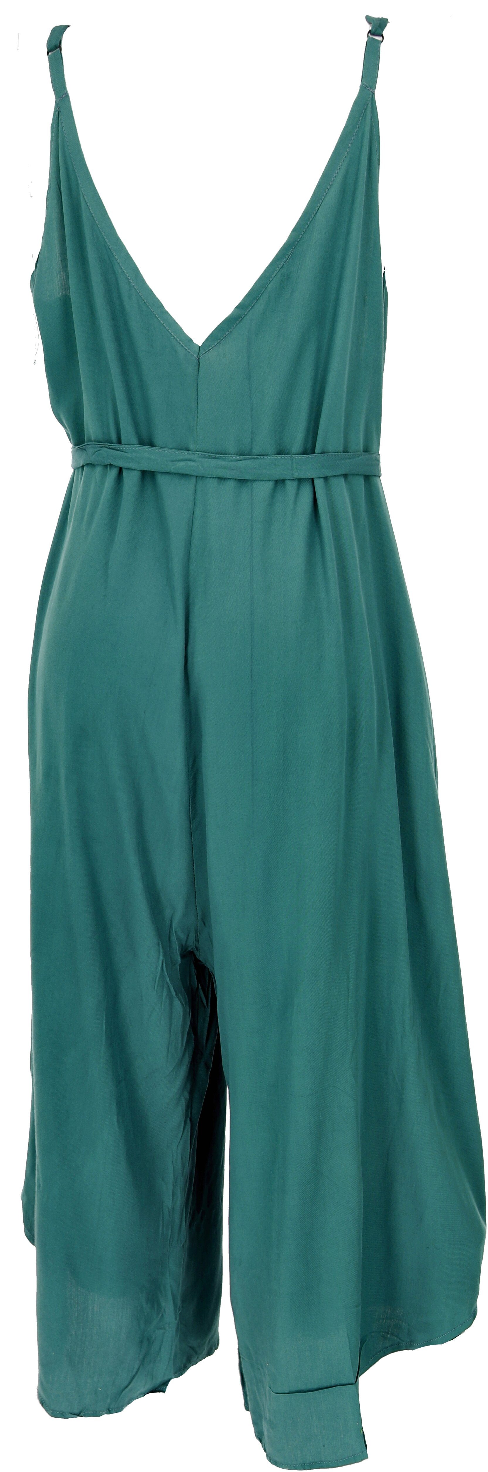 Guru-Shop Jumpsuit, Relaxhose alternative dunkelgrün Bekleidung Sommer Overall,.. Einfarbiger