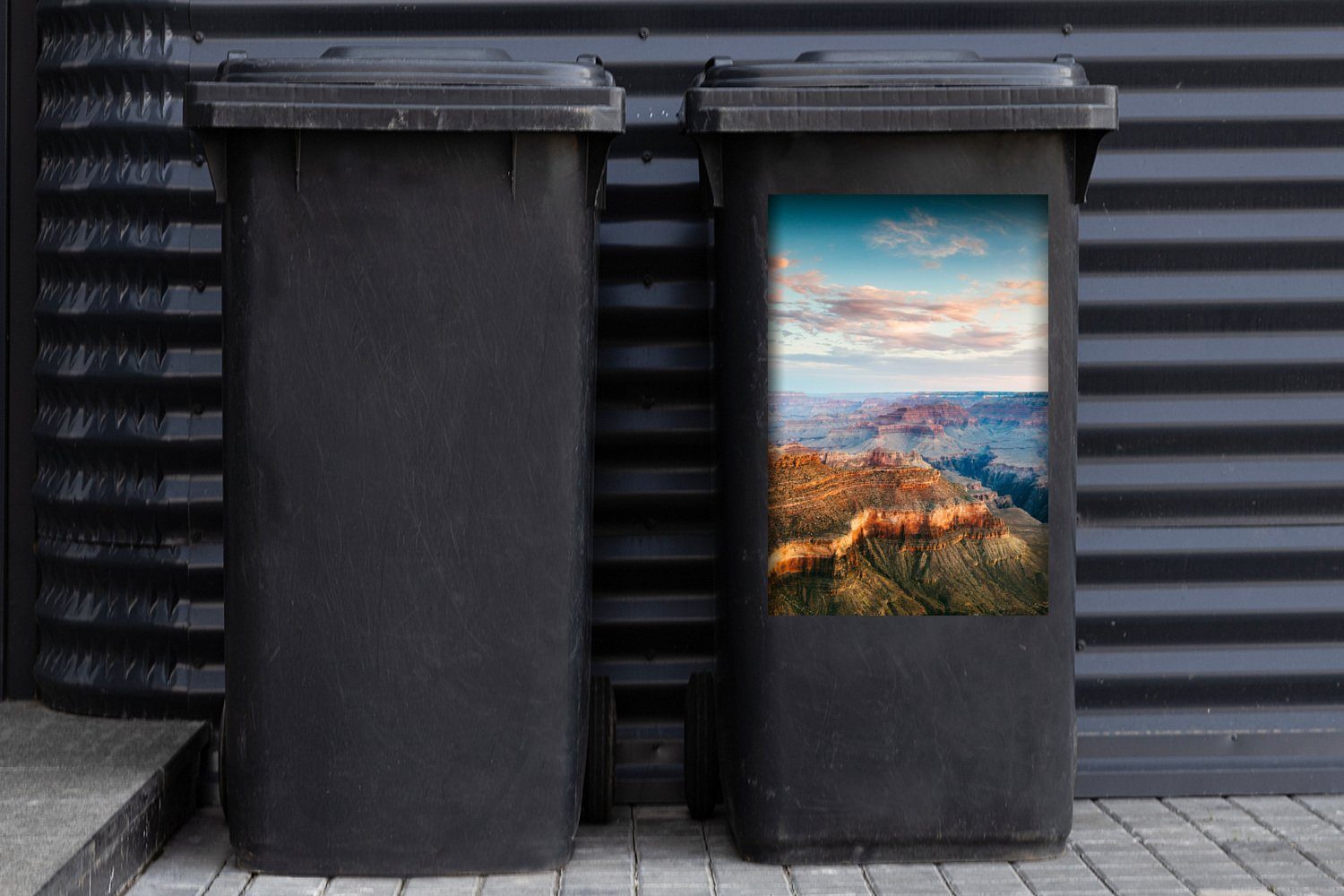 Mülleimer-aufkleber, Wandsticker über St), Abfalbehälter Blick MuchoWow Sticker, den Mülltonne, (1 Grand Canyon gesamten Container,