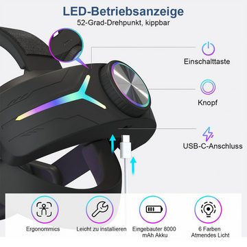 Welikera VR-Brille, 8000mAh faltbares Headset VR-Zubehör Virtual-Reality-Brille