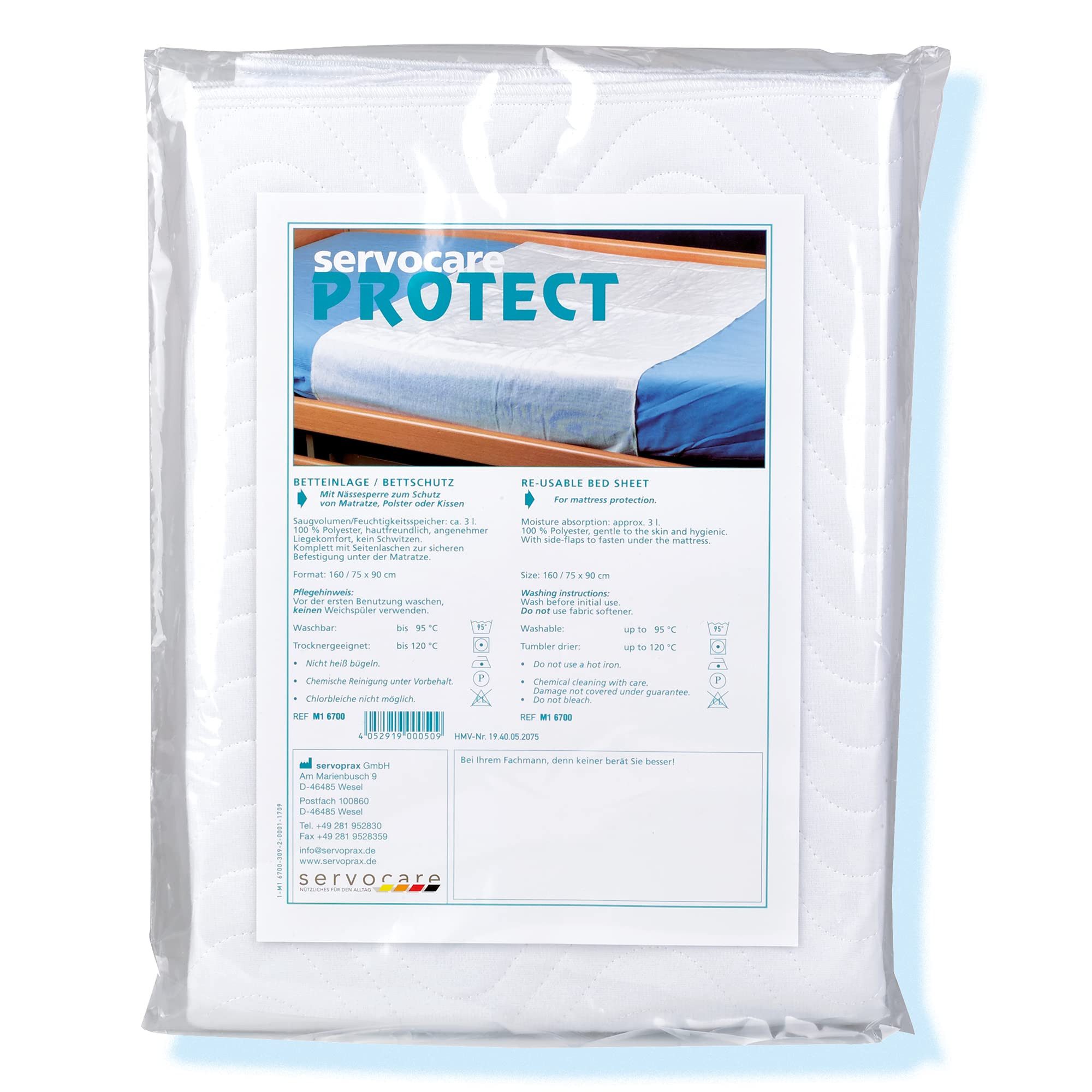 DocMed Bett Protect Bettschutzeinlage (hautfreundliches Material, langlebig & praktisch, Flüssigkeitsaufnahme Bettschutzeinlage), Matratzenbezug für Pflege, Pflegebedarf Inkontinenz