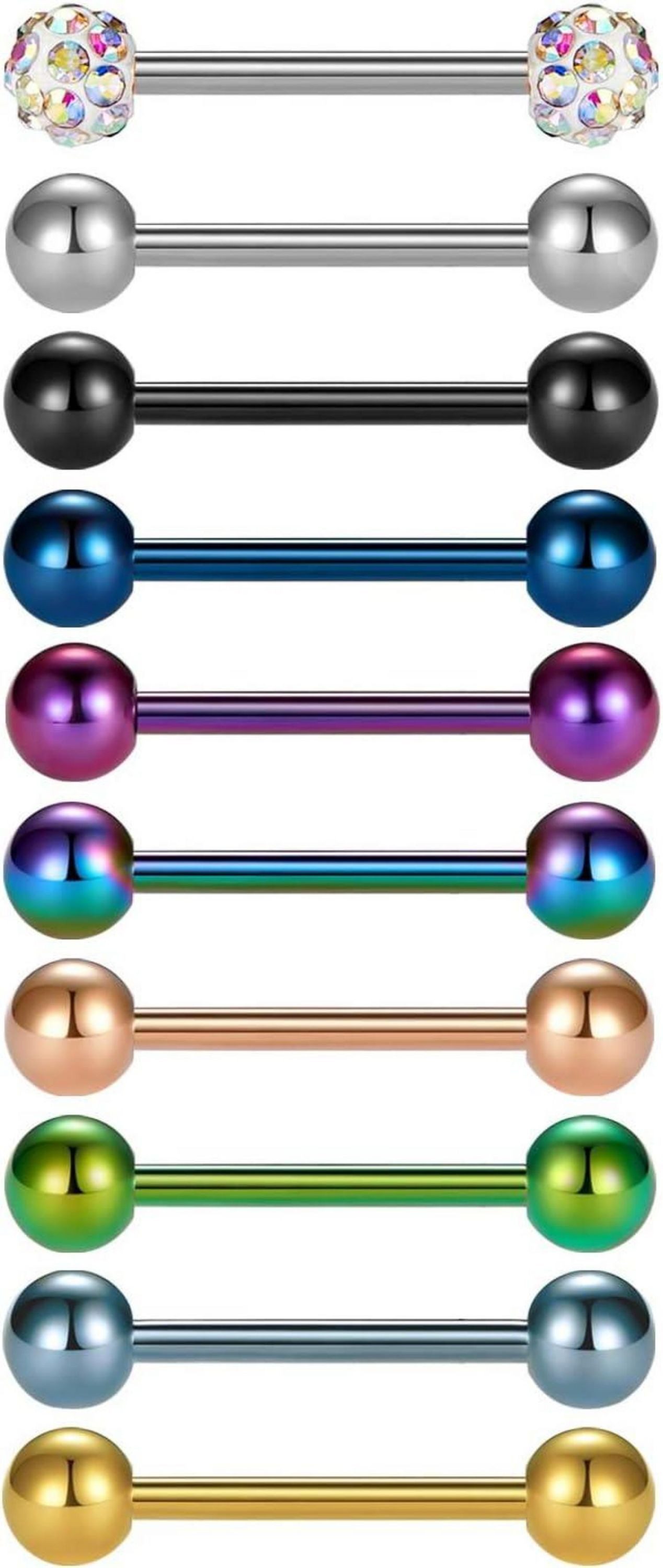 Briana Williams Brustwarzenpiercing Zungenpiercing Nippelpiercing Chirurgenstahl 14G 12/14/16/18mm