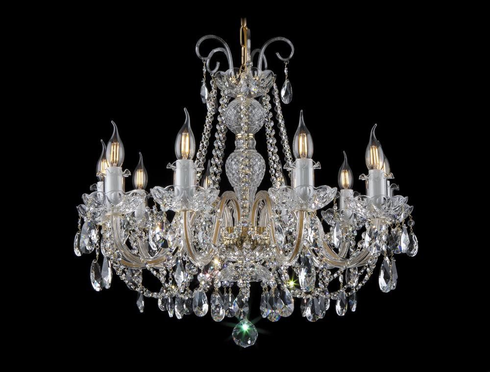 JVmoebel Kronleuchter Kristallleuchte im Bohemia-Stil, elegant und dekorativ, Transparent-Amber, Made in Europa
