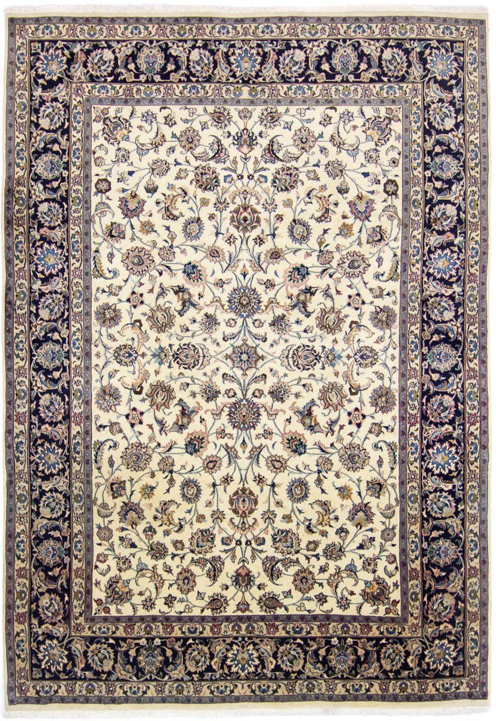 Wollteppich Maschad mit Zertifikat morgenland, Durchgemustert 344 x mm, Beige 10 Unikat cm, rechteckig, 245 Höhe