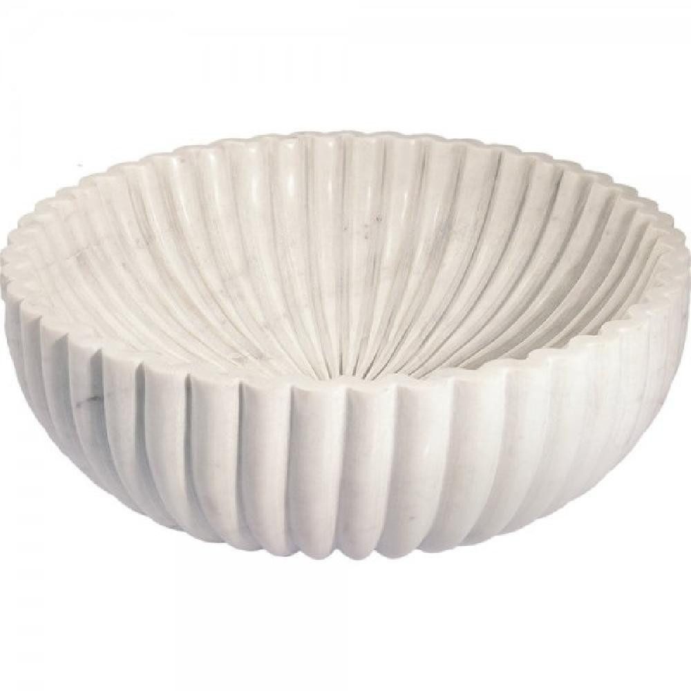Greengate Servierschale Schüssel Marmor Rund White (29cm)
