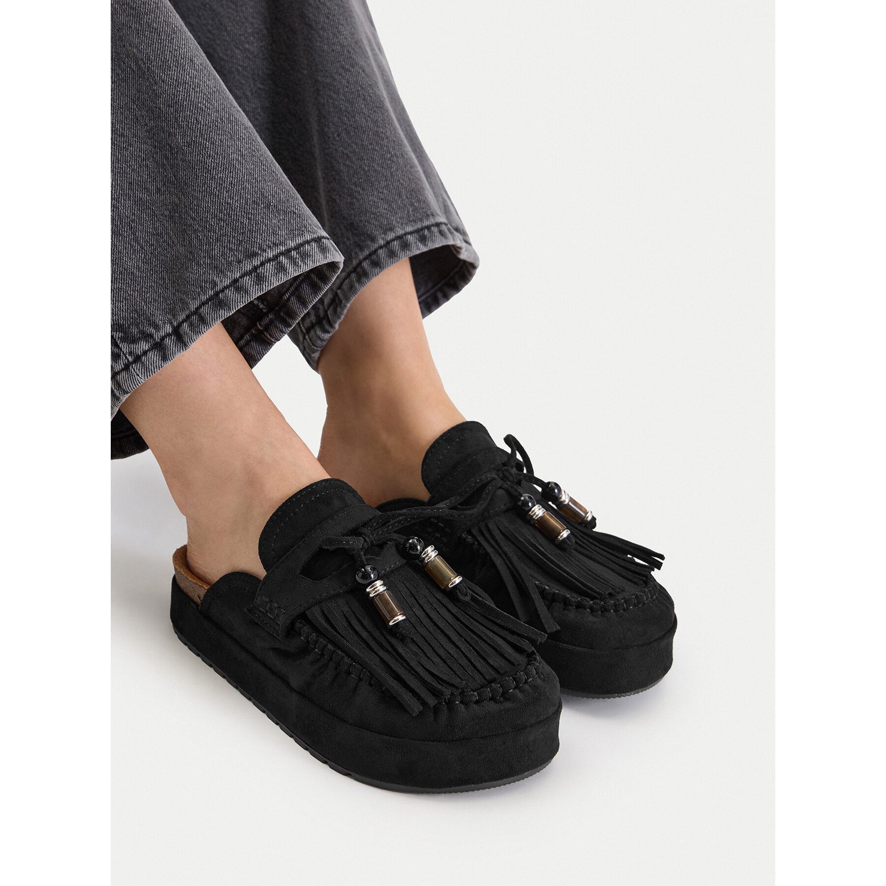 DeeZee Deezee Damen-Flip-Flops Schwarz Badepantolette