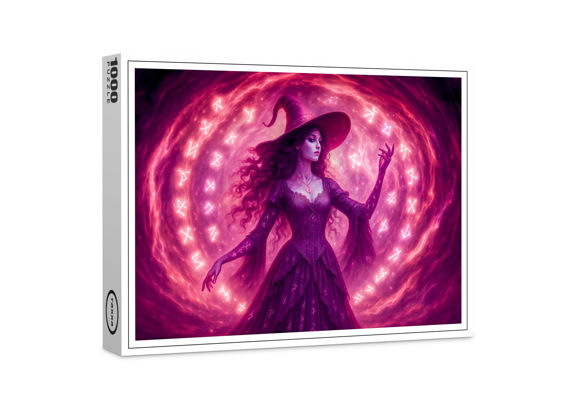 raxxa Puzzle "Witch summoning runes in a magic circle", FSC®, 1000 Puzzleteile