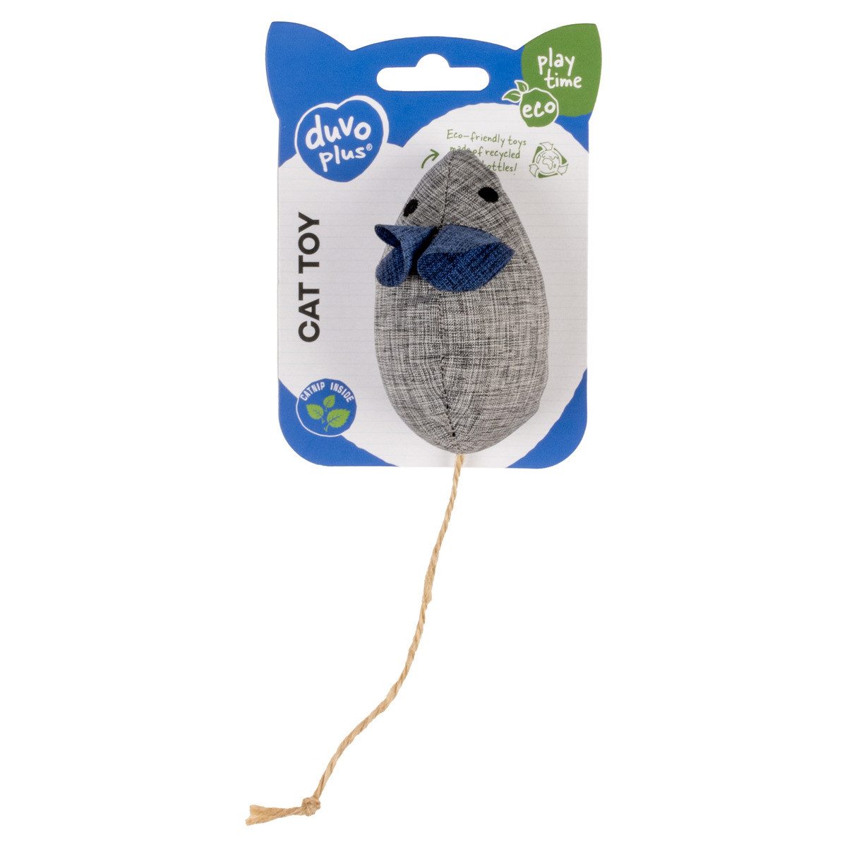 DUVO+ Tierkuscheltier Katzenspielzeug Eco Navy Maus & Katzenminze
