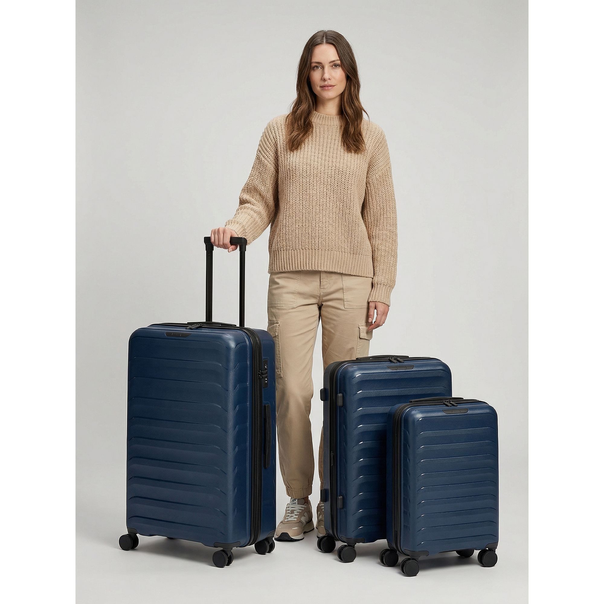 D&N Trolleyset Toronto, 4 Rollen, (3-teilig, 3 tlg), Polypropylen