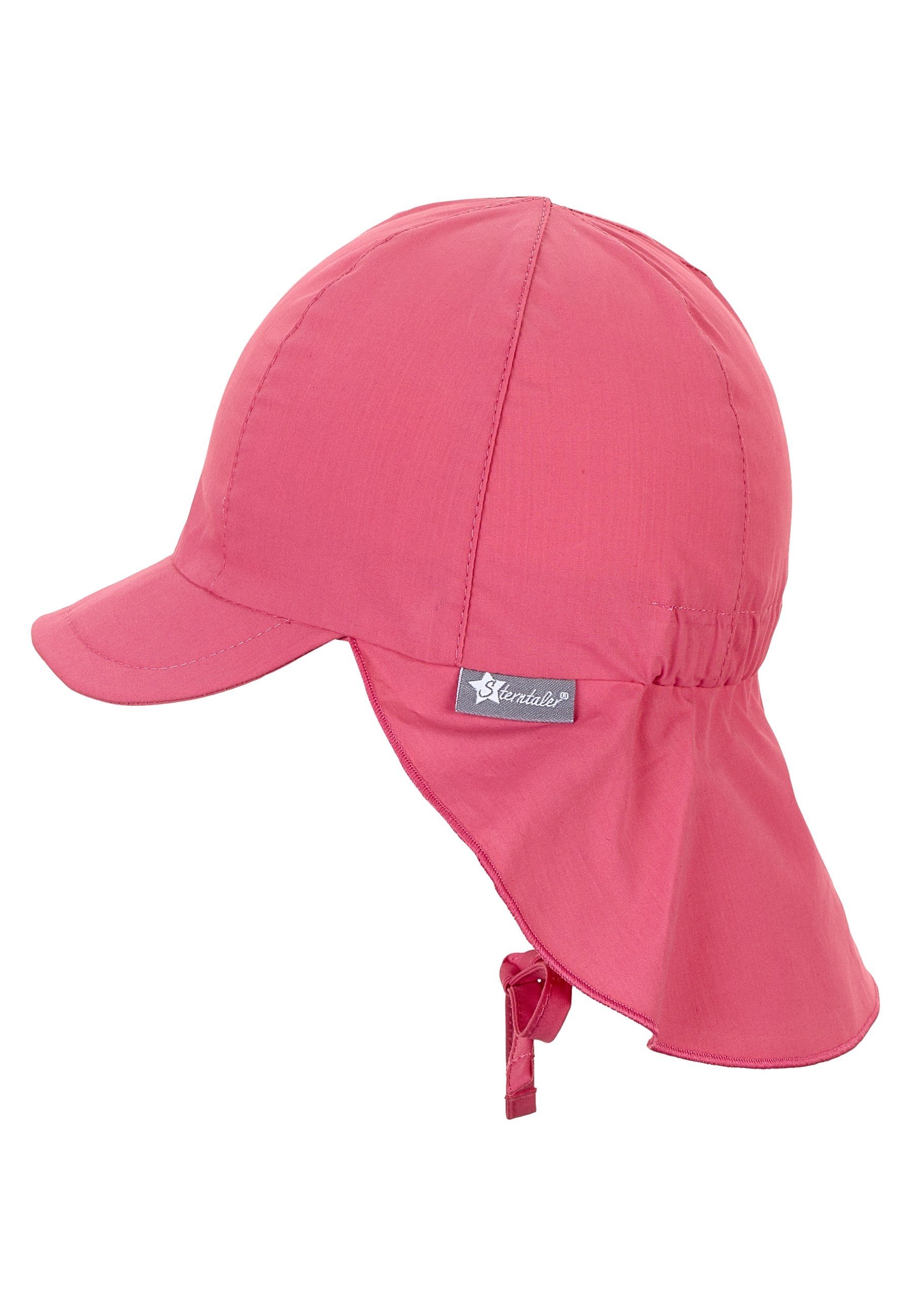 Sterntaler® Schirmmütze UV-Schutz 50+ Schirmmütze mit Nackenschutz uni (1-St) Kinderhut aus UV-Popeline mit Bindeband und UV-Schutz 50+