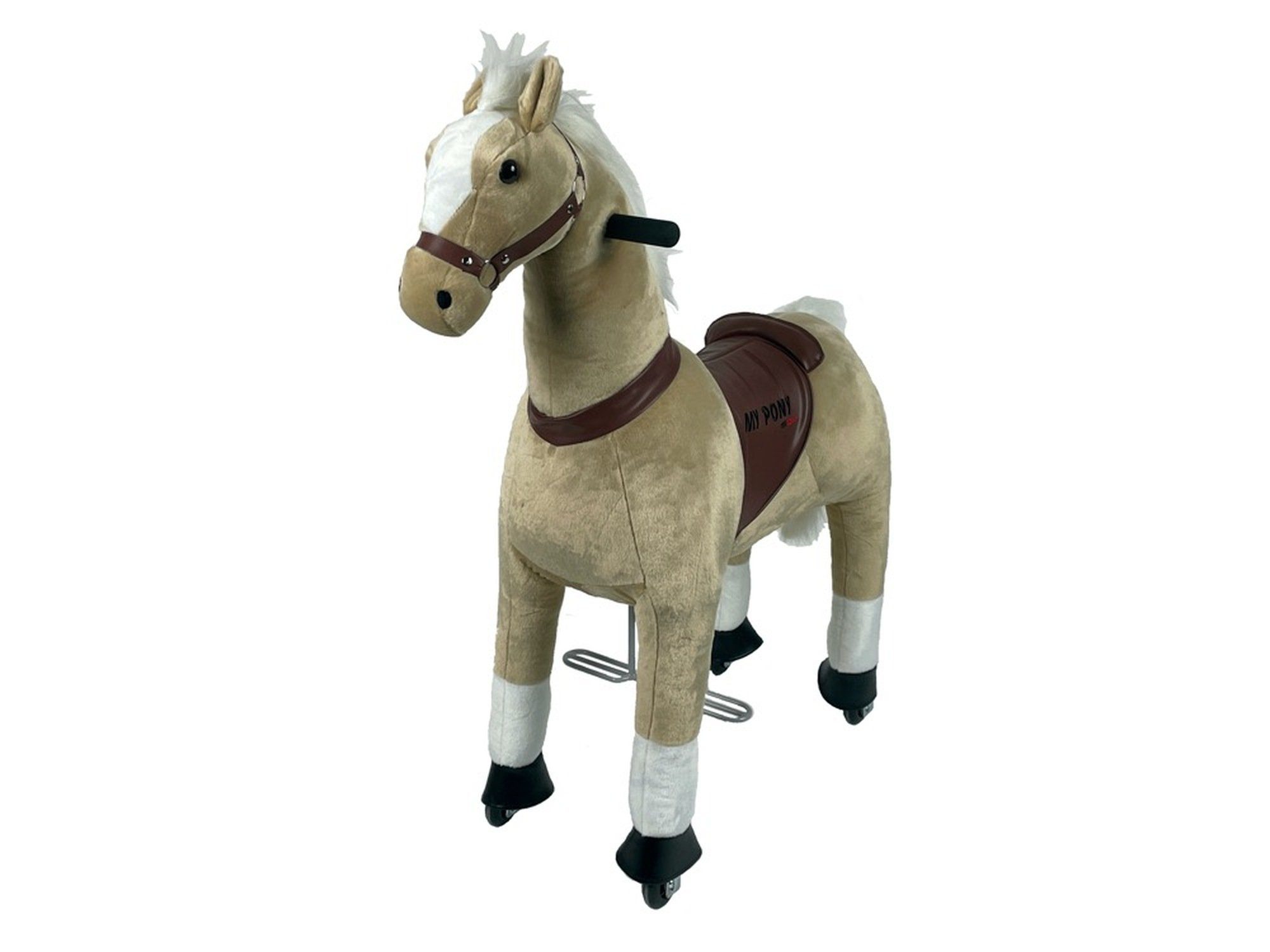 TPFLiving Reittier Pferd Layla - Размер M - Farbe: beige, Schaukeltier für Kinder von 4 bis 10 Jahren - Sitzhöhe: 65 cm