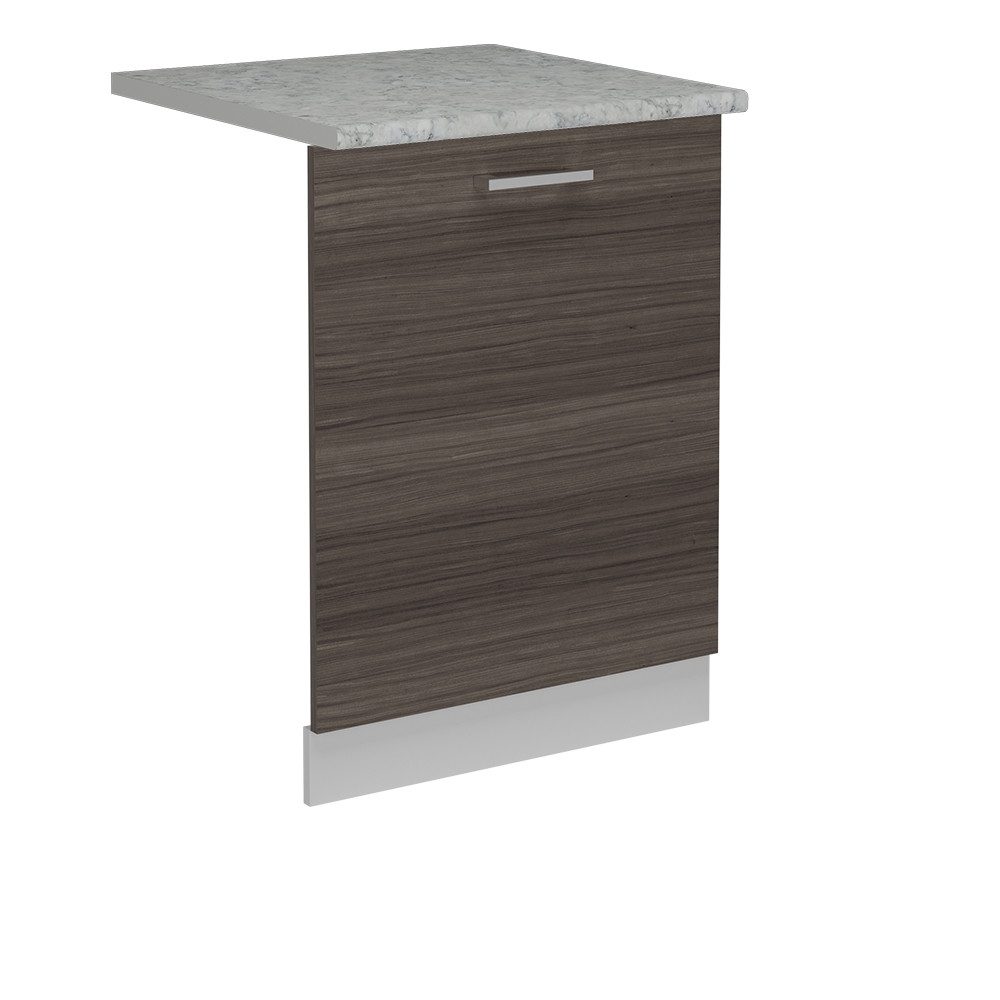 Vicco Frontblende R-Line, Edelgrau/Weiß, 60 cm, AP Marmor (1 St)