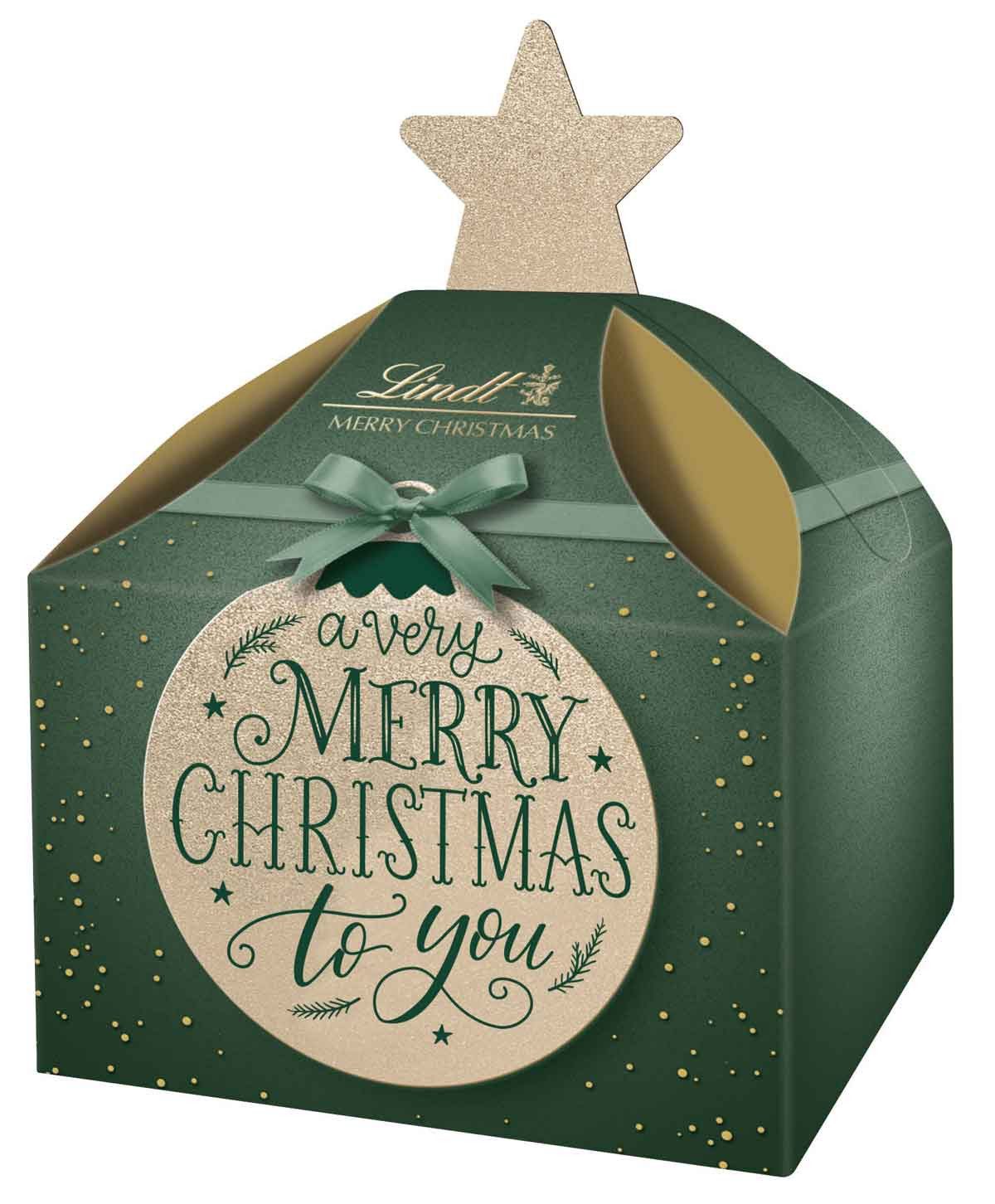 LINDT Schokolade, Lindt Kalligrafie Xmas Würfel mit leckeren exclusiven Pralinen 58g