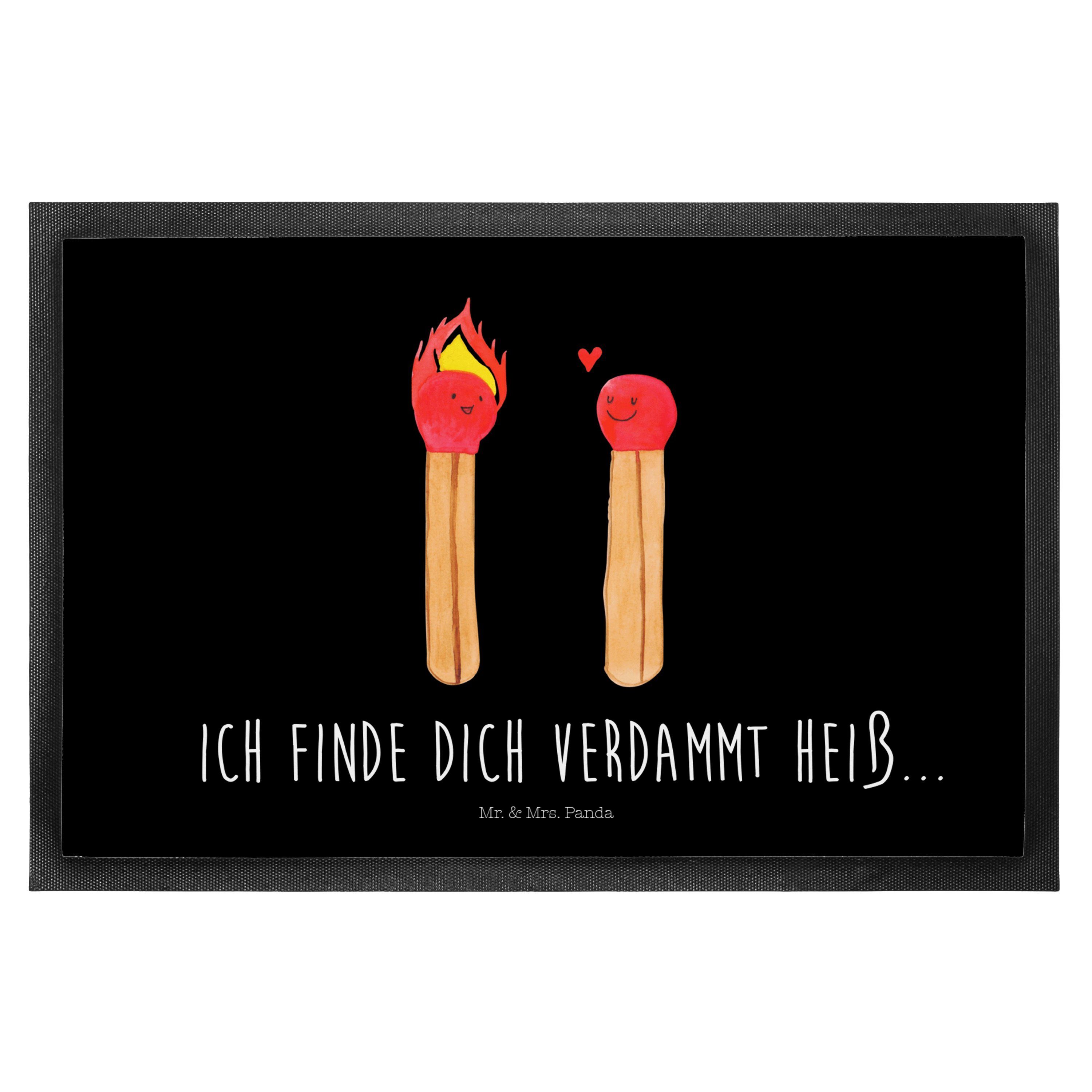Fußmatte »Streichhölzer Schwarz Geschenk, Fußabstreifer, flammende