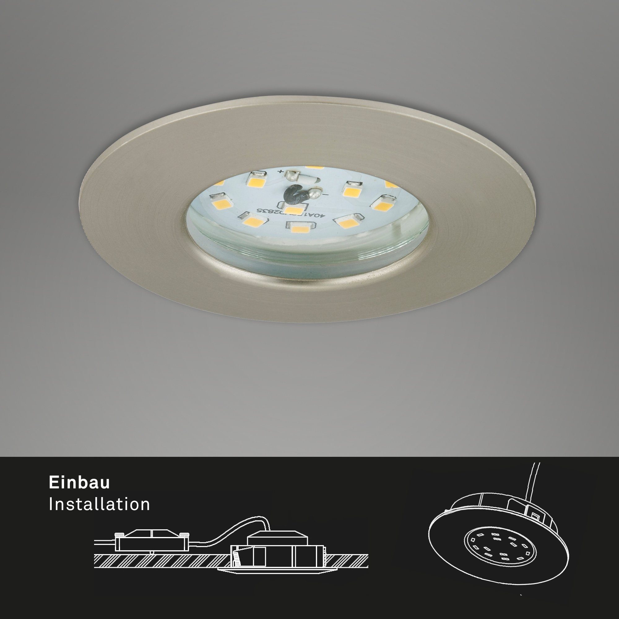 Briloner Leuchten LED Einbaustrahler »7204-032«, Einbauleuchte 3er SET auch  für Bad - IP44 Ø 7,5cm online kaufen | OTTO