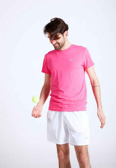 SPORTKIND Funktionsshirt Tennis T-Shirt Rundhals Herren & Jungen hibiscus pink