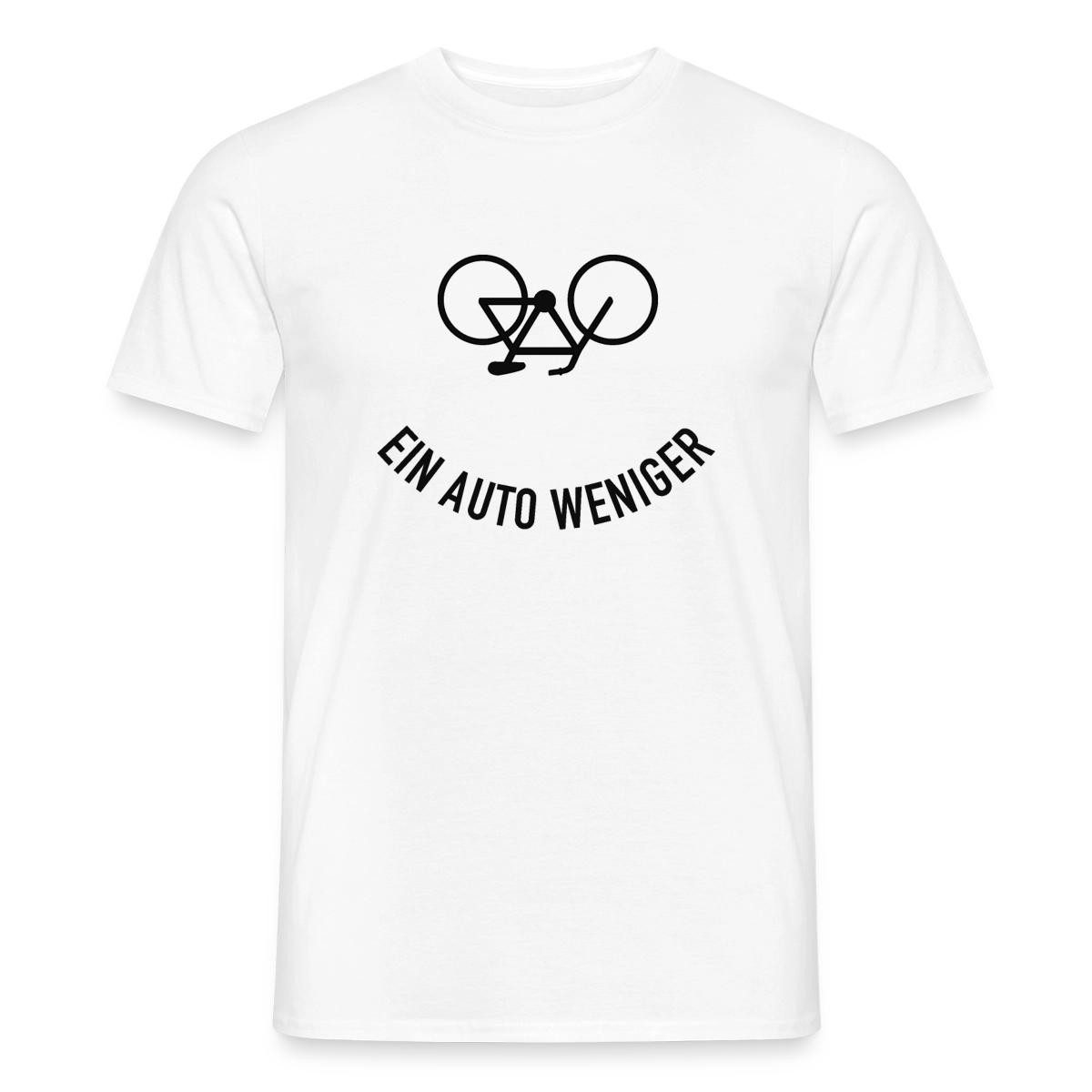 Spreadshirt T-Shirt Ein Auto Weniger, Fahrradfahrer Männer T-Shirt (1-tlg)