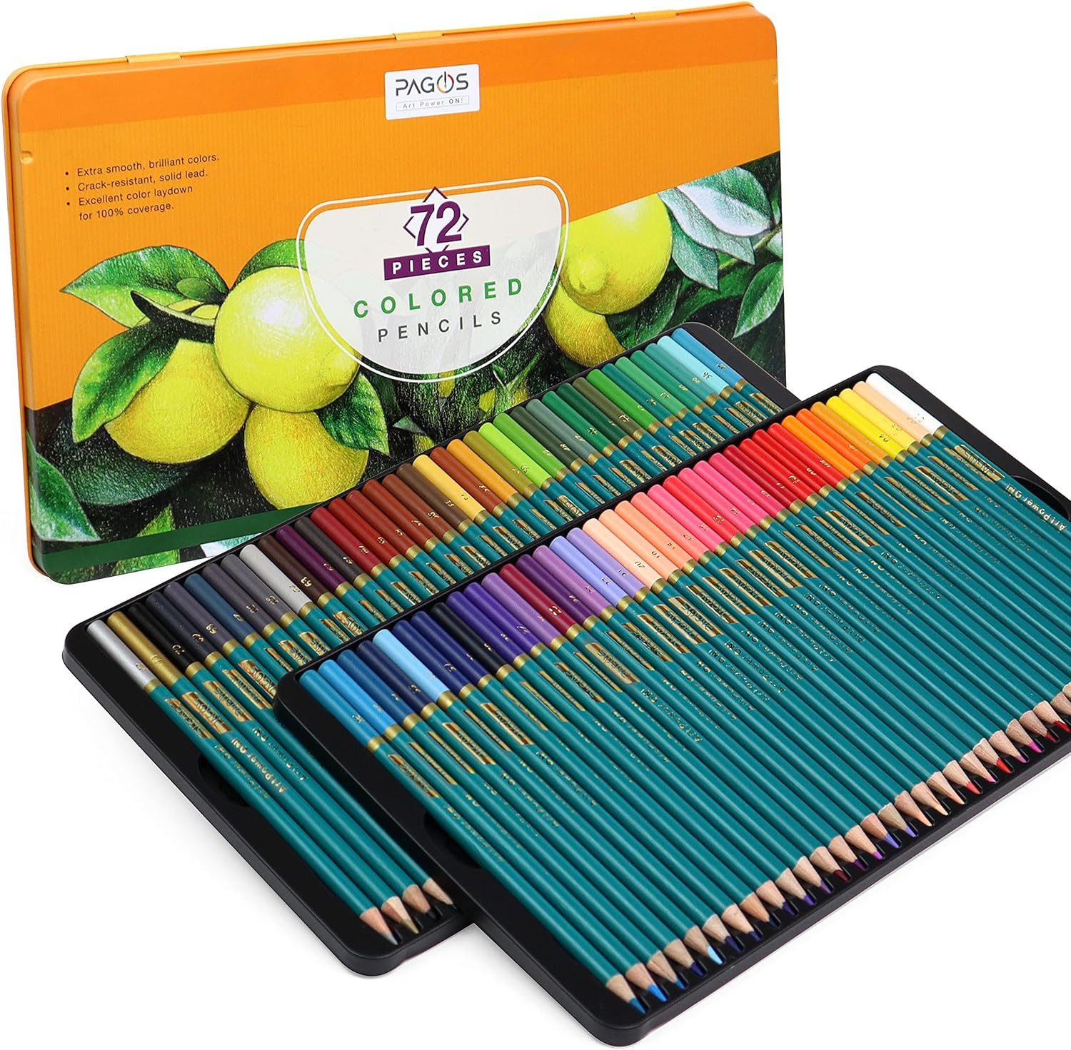 PAGOS Buntstift Pagos 72-teiliges Buntstifte-Set – lebendige Farben, (1-tlg)