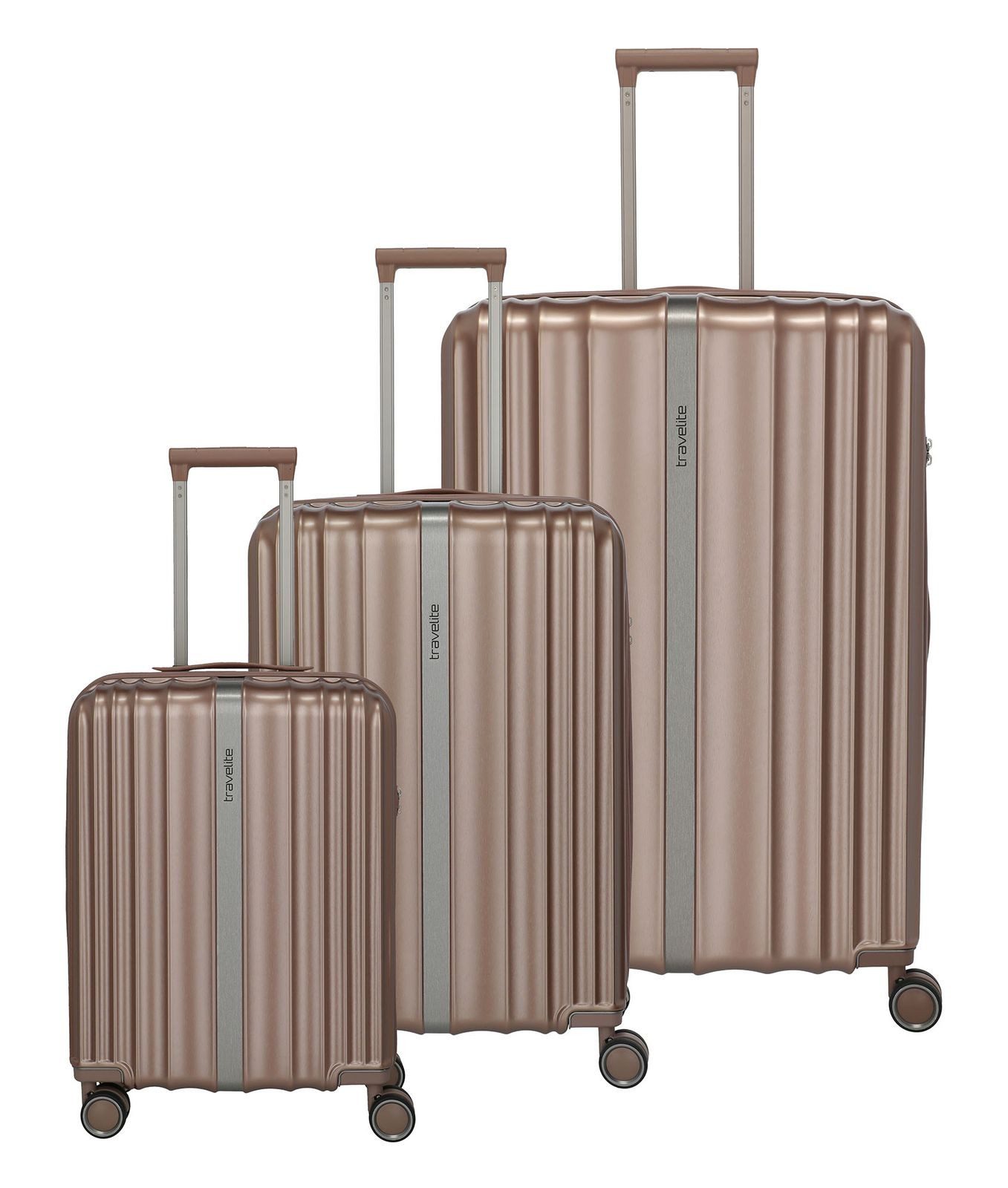 travelite Trolleyset 4W Trolley L / M / S, 4 Rollen, (Set, 3 tlg)