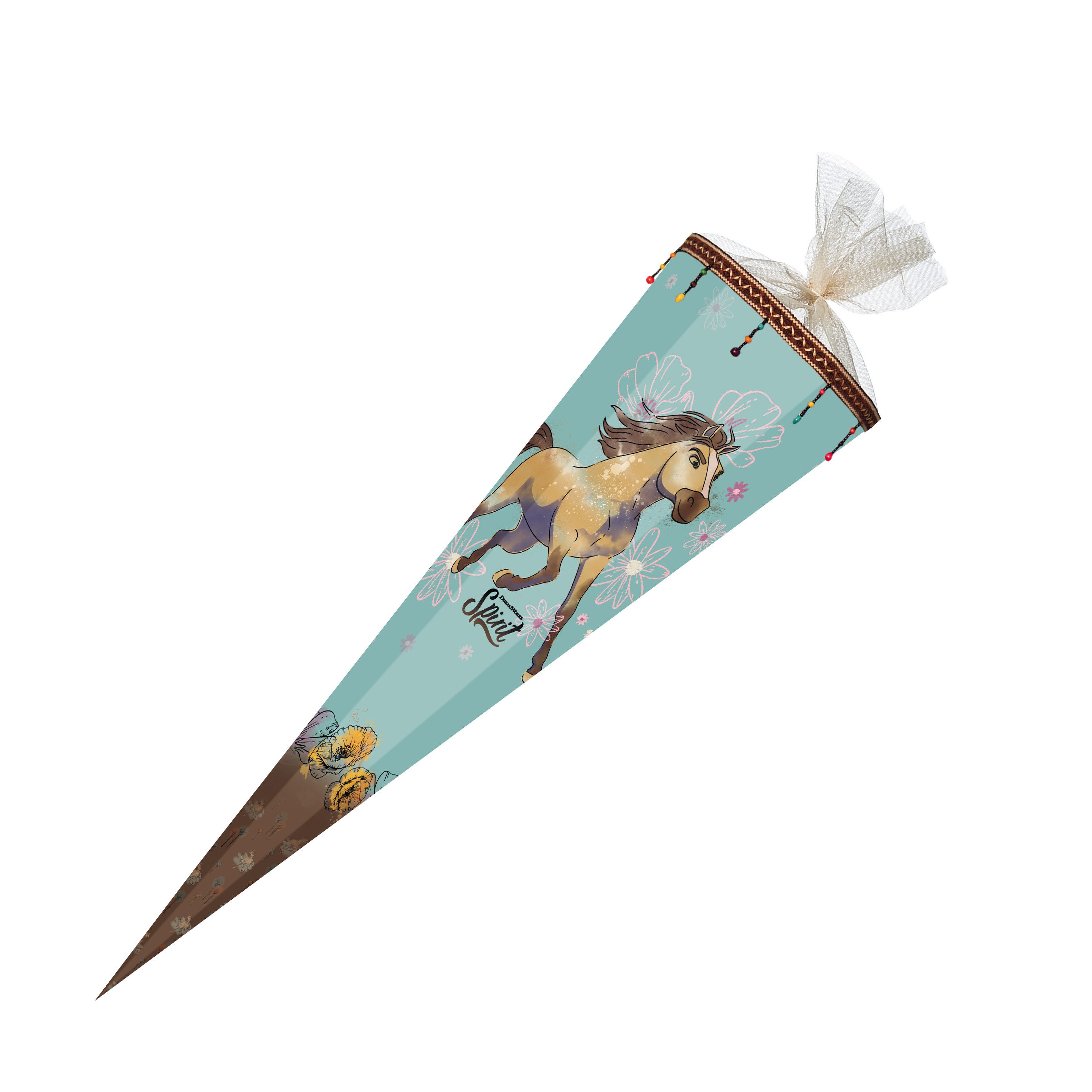 Schultüte Schultüte / Zuckertüte / 85cm / eckig / "Spirit Riding Free 2"