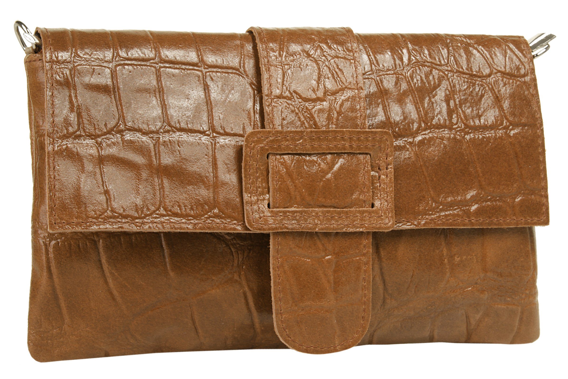 Cluty Abendtasche, echt Leder, Made in Italy