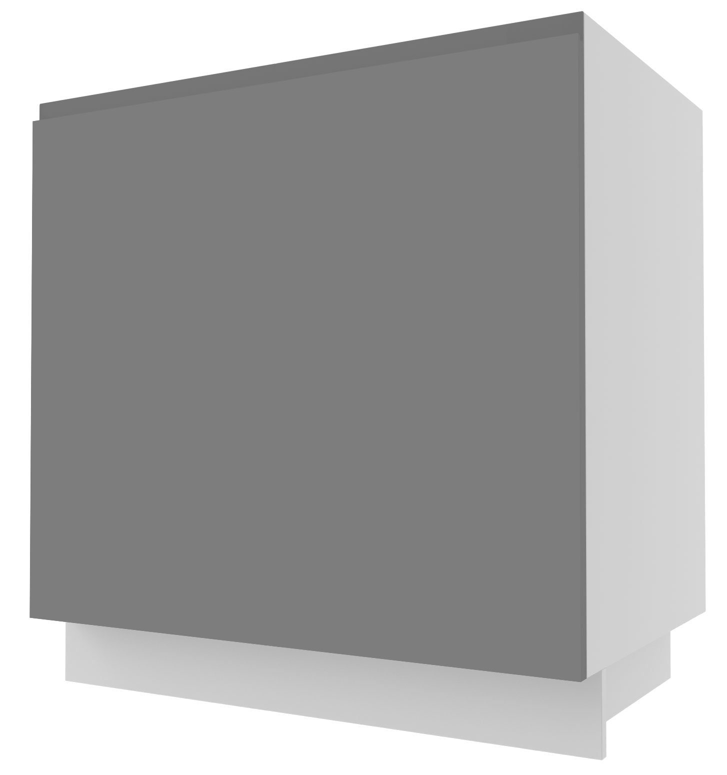 grifflos grey dust Korpusfarbe Schublade (Teilauszug) Avellino Front- Acryl 80cm wählbar 1 Spülenunterschrank matt Feldmann-Wohnen &