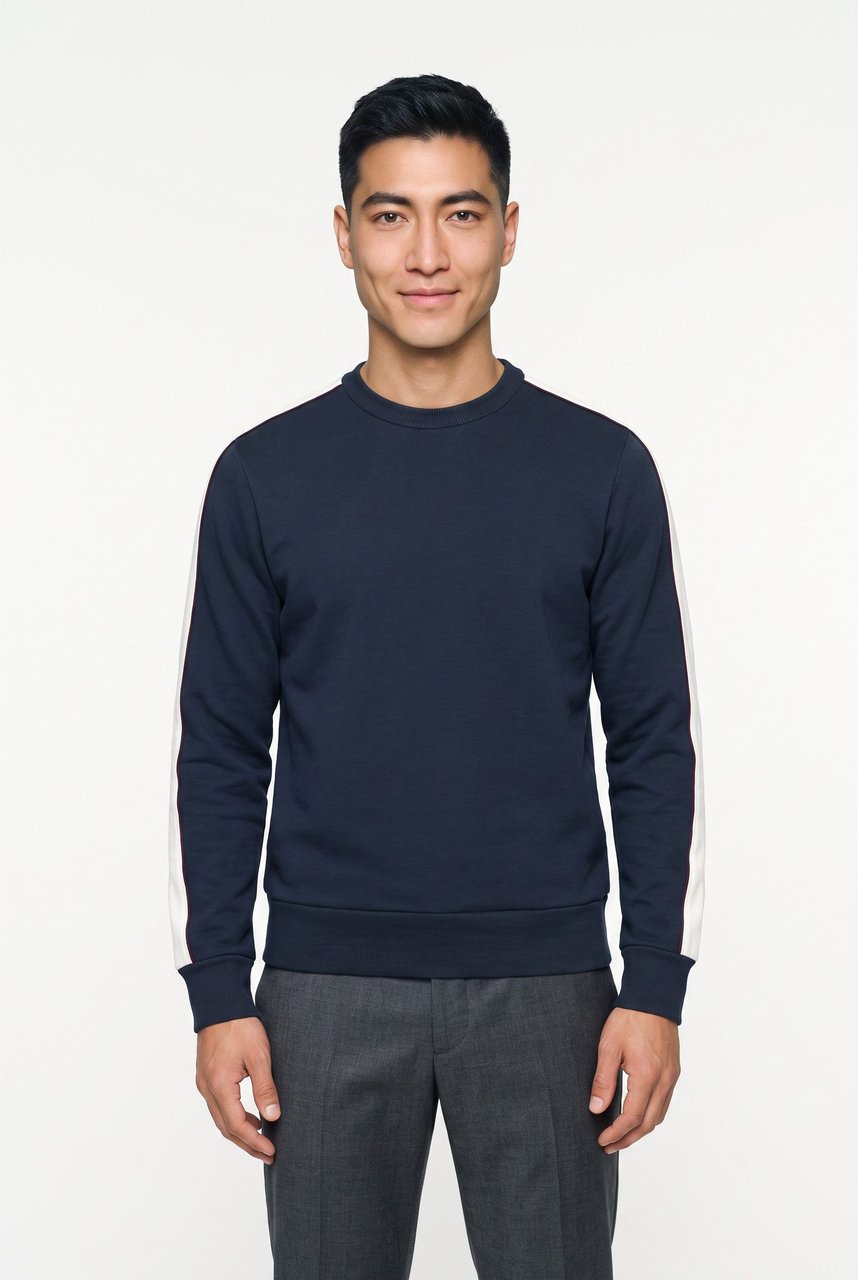 Colmar Sweatshirt Rundhalsausschnitt, Regular Fit, Kontraststreifen