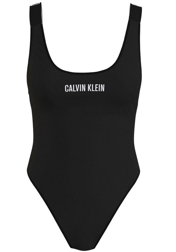 Calvin Klein Swimwear Badeanzug »Classic«, mit sehr hohem Beinausschnitt › schwarz  - Onlineshop OTTO