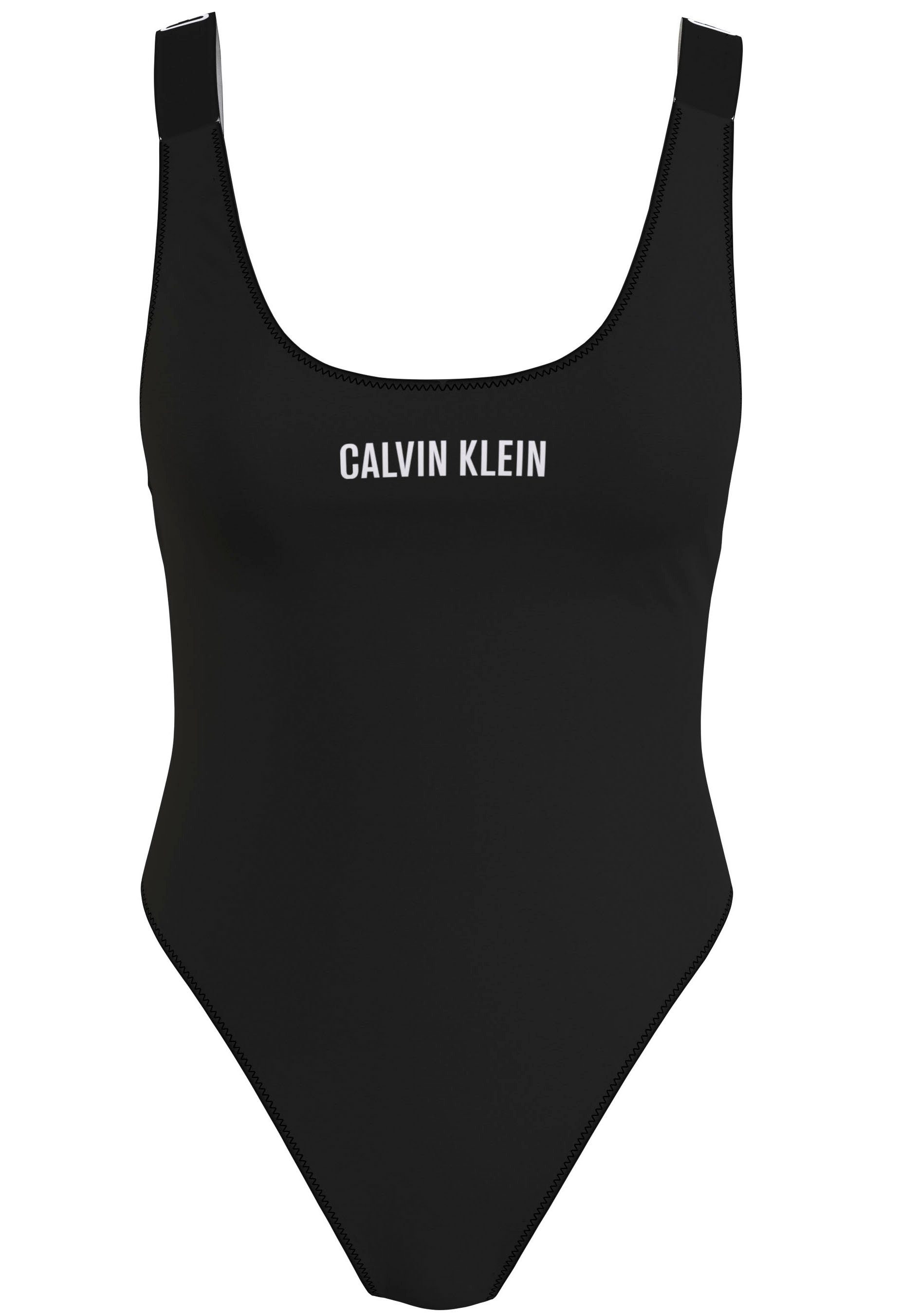 Calvin Klein Swimwear Badeanzug Classic mit sehr Beinausschnitt hohem