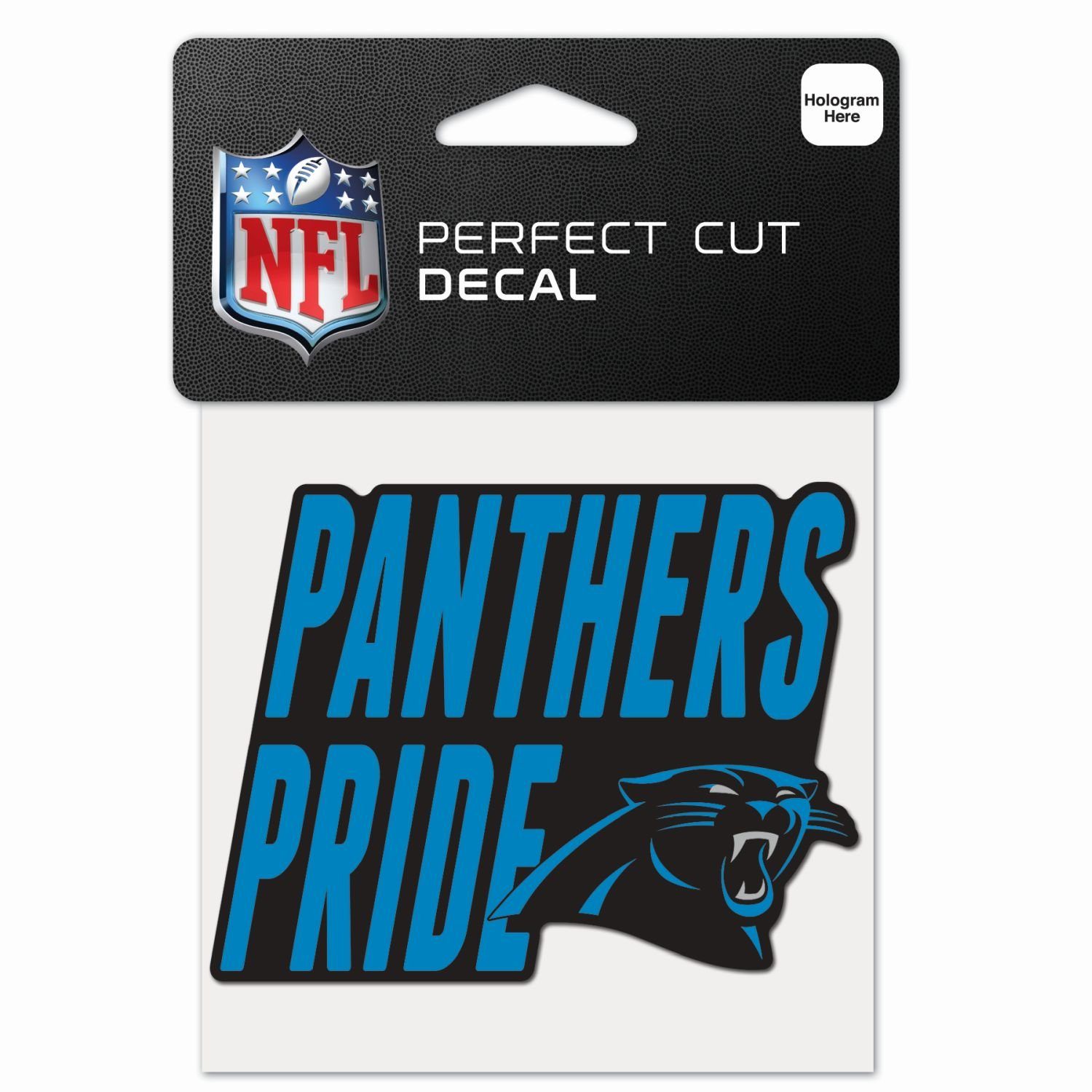 WinCraft Wanddekoobjekt Perfect Cut 10x10cm Aufkleber NFL Teams Slogan Carolina Panthers