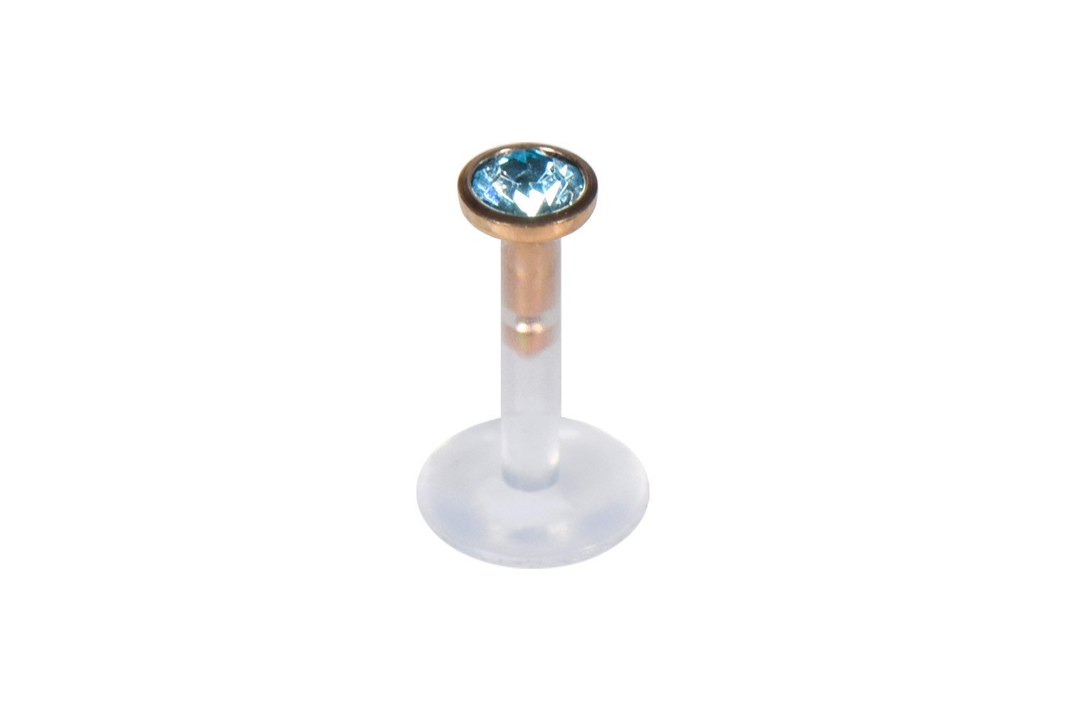 PIERCINGLINE Piercing-Set PMFK Labret mit Plug-in-System - Chirurgenstahl-Aufsatz mit Kristall (Labrets, 1-tlg)