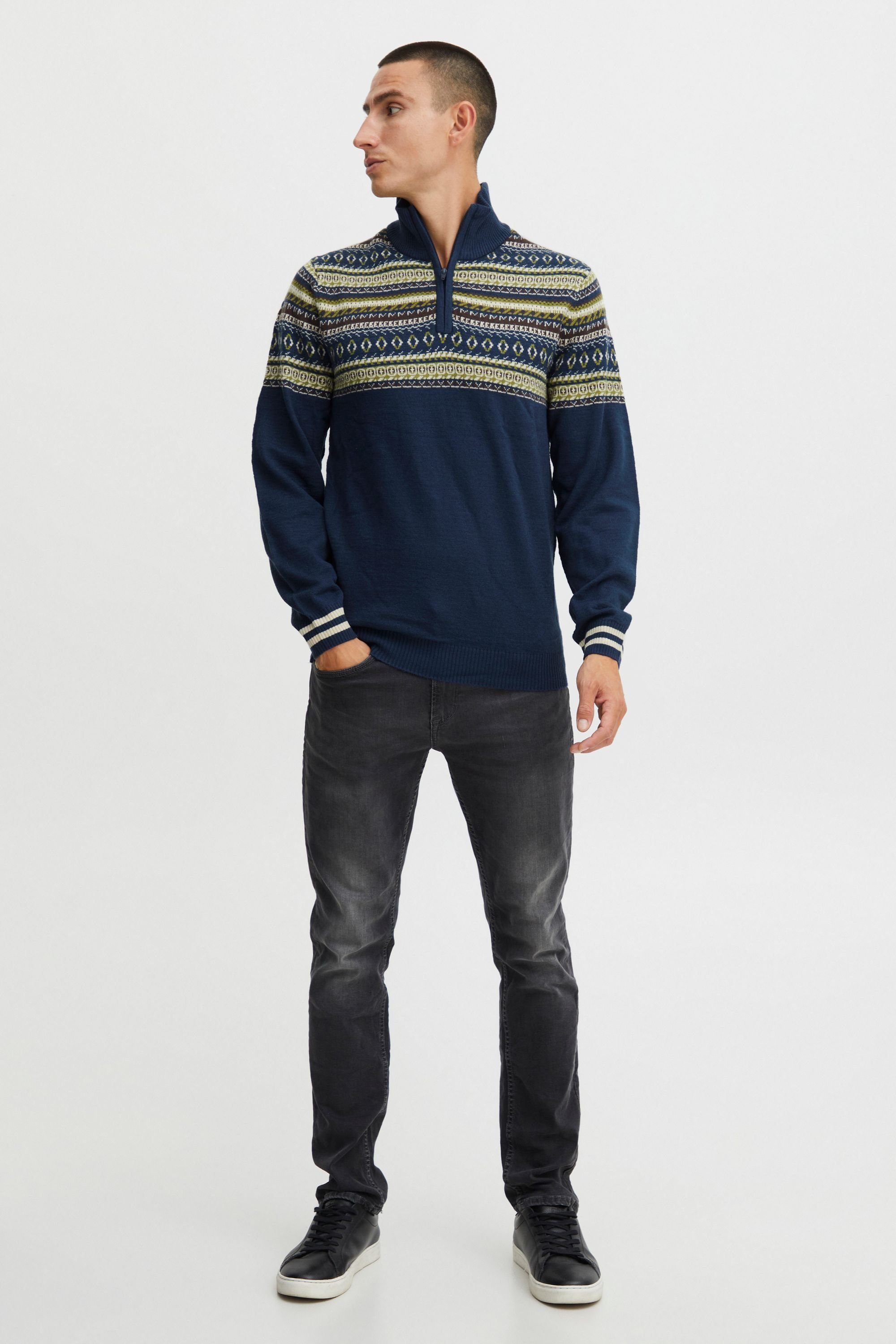 Blend Strickpullover BHGrote Stilvoller Feinstrick-Troyer