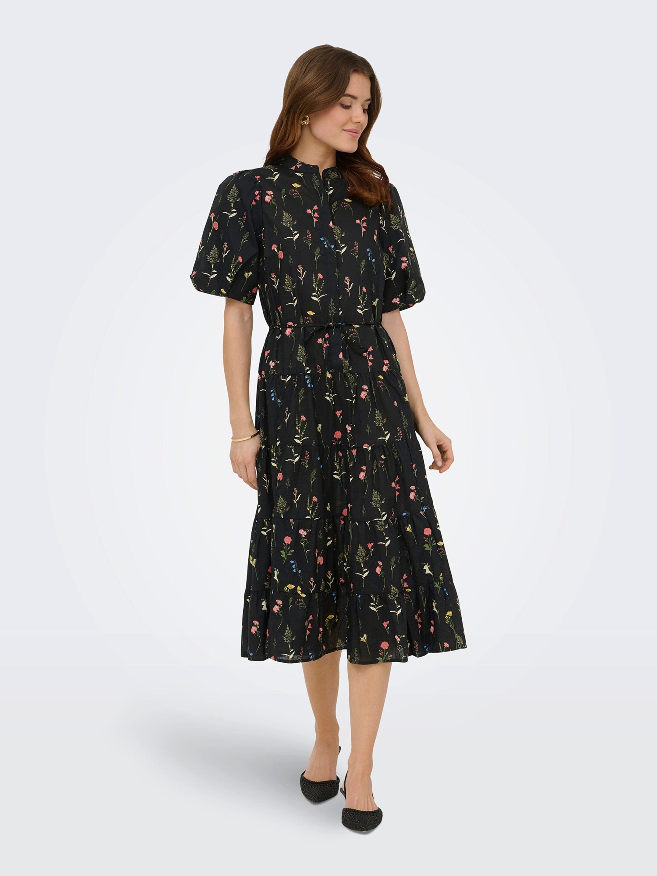 ONLY Maxikleid ONLElma (1-tlg) Drapiert/gerafft