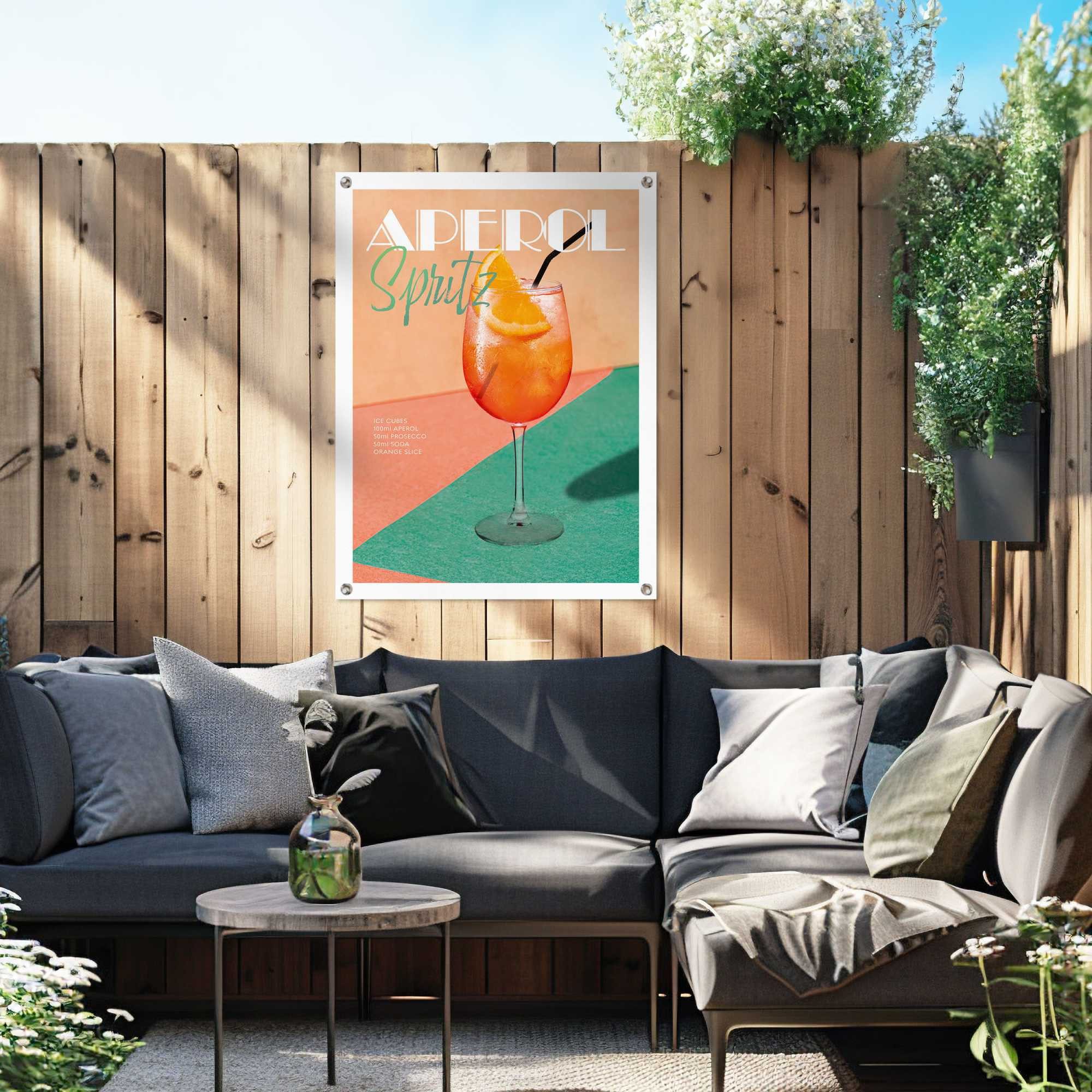 Reinders! Poster Aperol Time, Garten - Orange - Leinwand - Essen und Trinken - 60x80 cm
