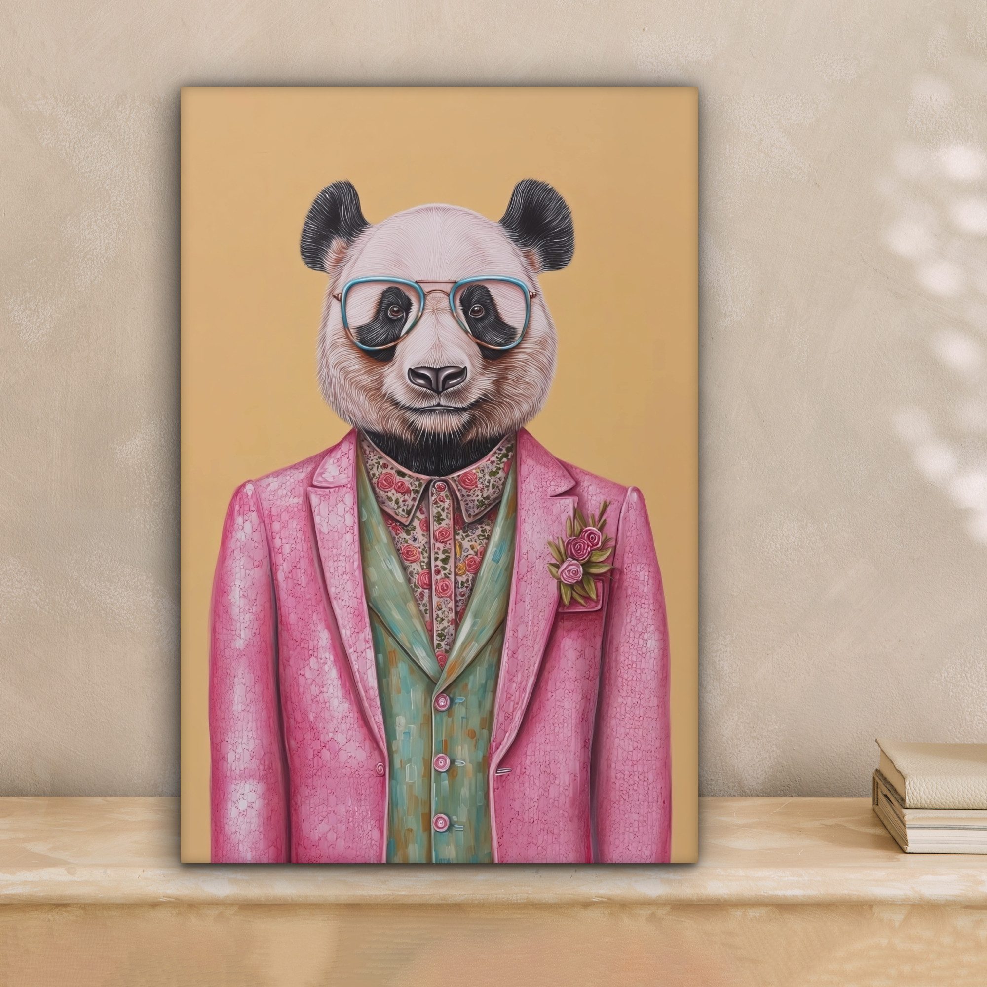 OneMillionCanvasses® Leinwandbild Panda - Anzug - günstig online kaufen