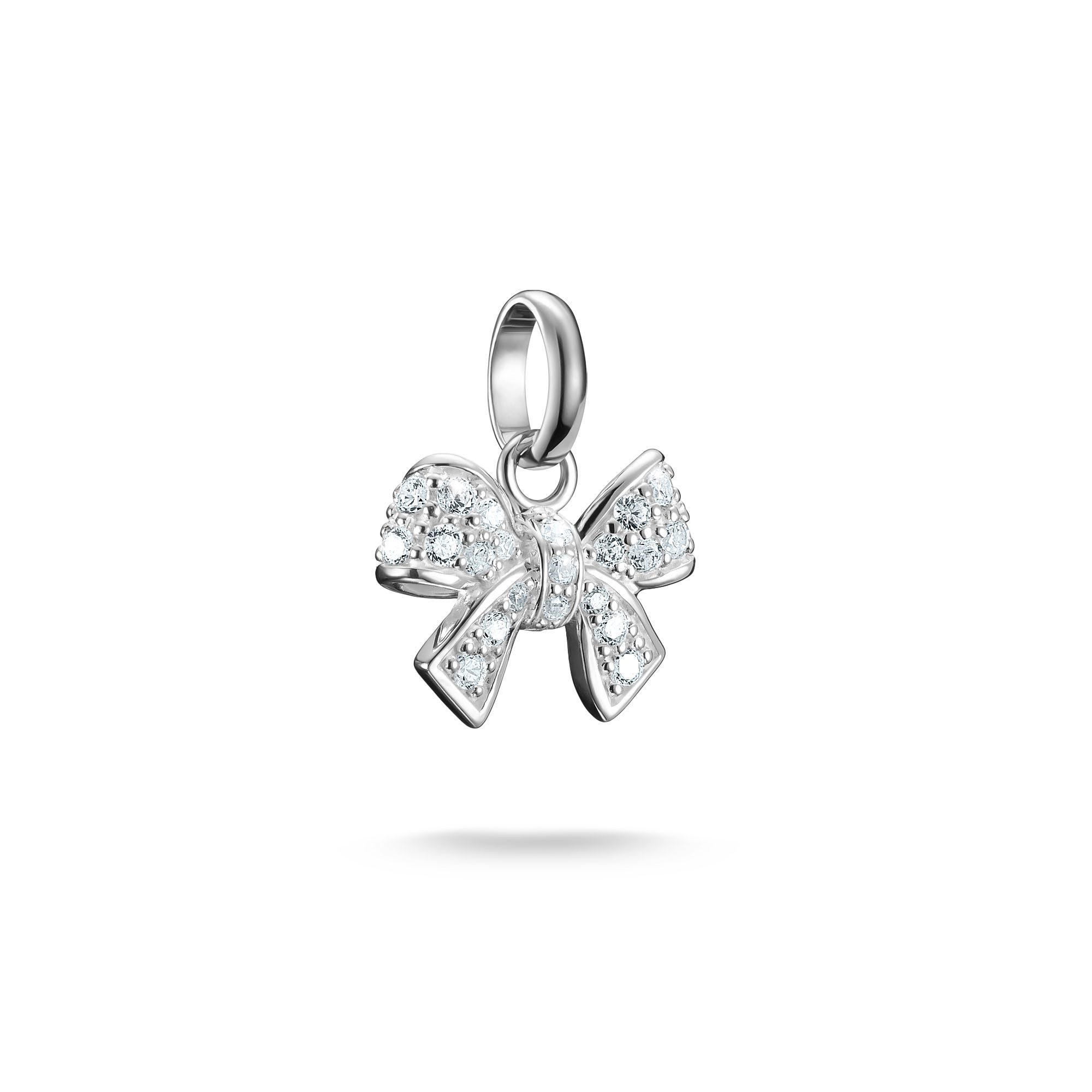 THOMAS SABO Charm-Einhänger Charm Romantische Schleife - Connect, CC1235-051-14, mit Zirkonia (synth)